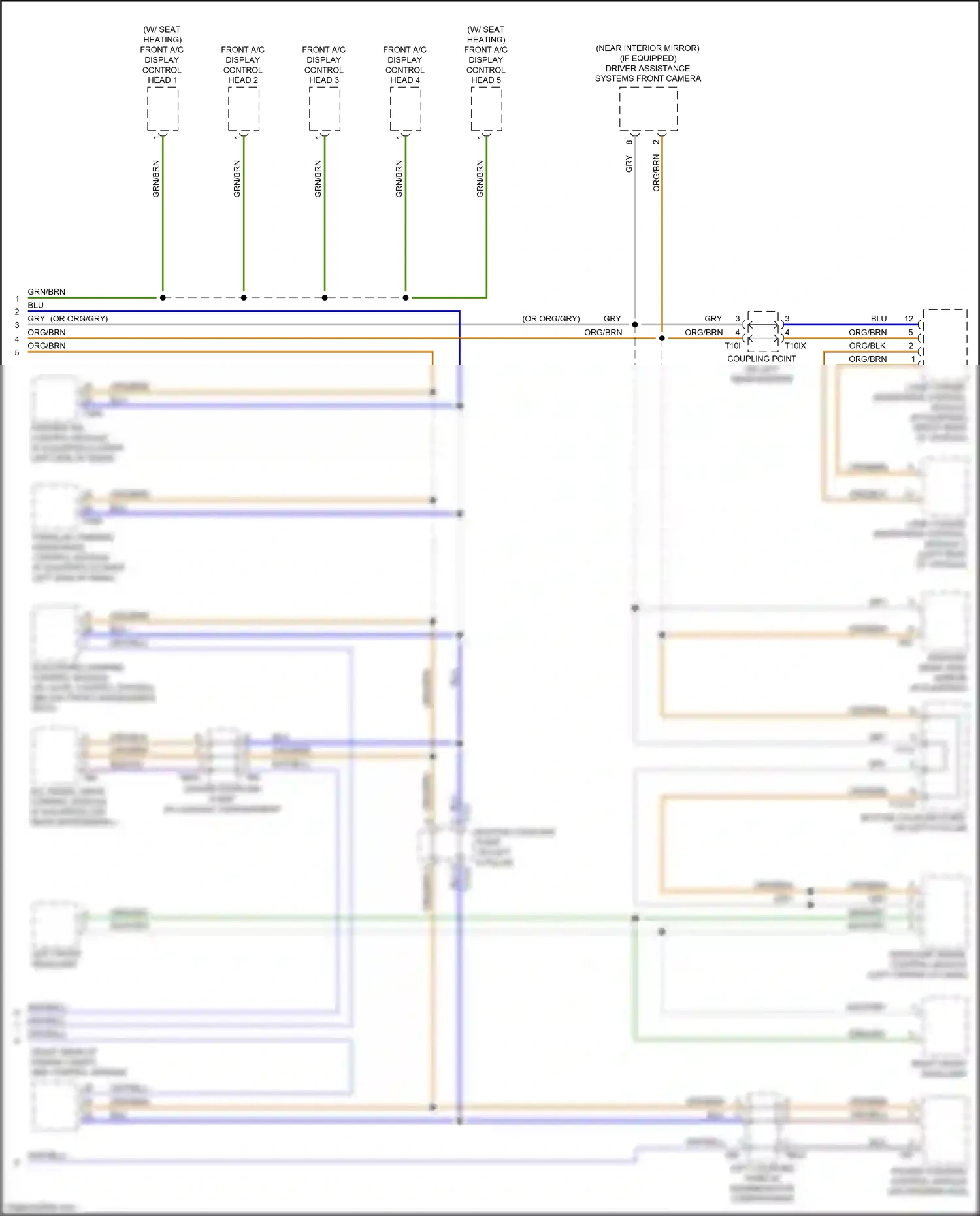 Wiring diagram headlamp range control module for Audi TT 8S facelift (2018-2024) (1 of 6)