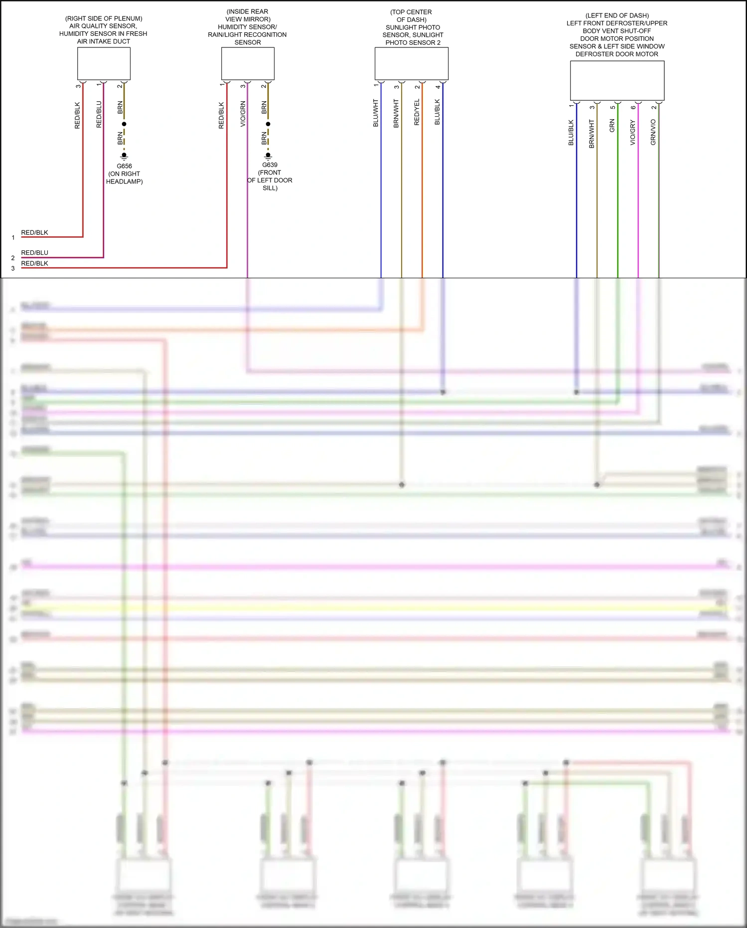 Wiring diagram inside rear view mirror for Audi TT 8S facelift (2018-2024) (1 of 1)