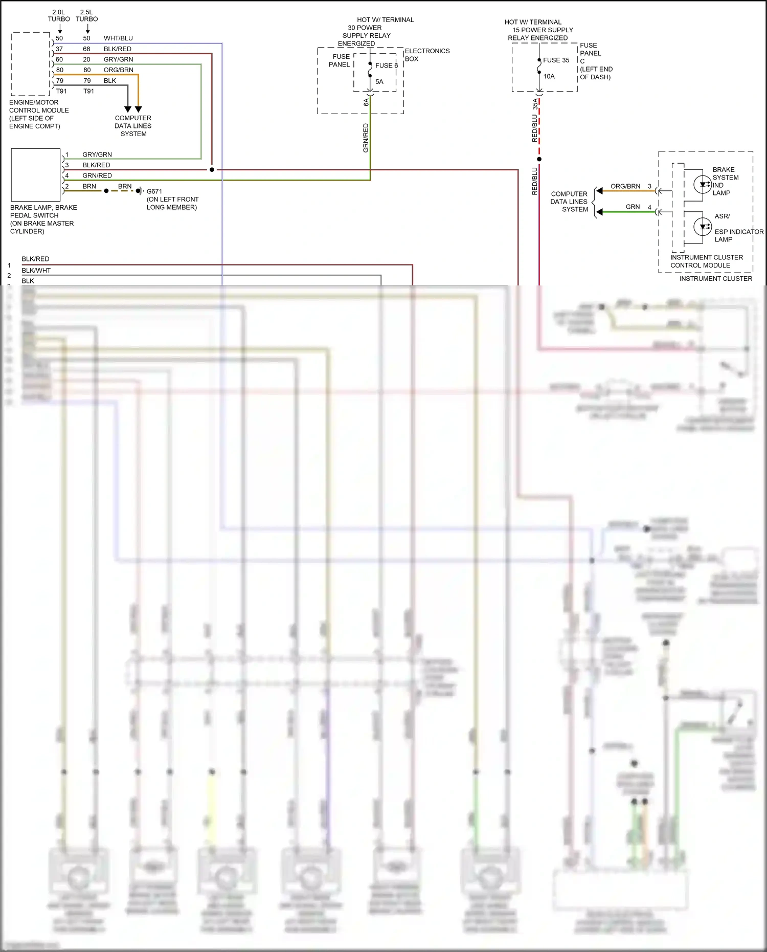 Wiring diagram instrument cluster system for Audi TT 8S facelift (2018-2024) (1 of 6)