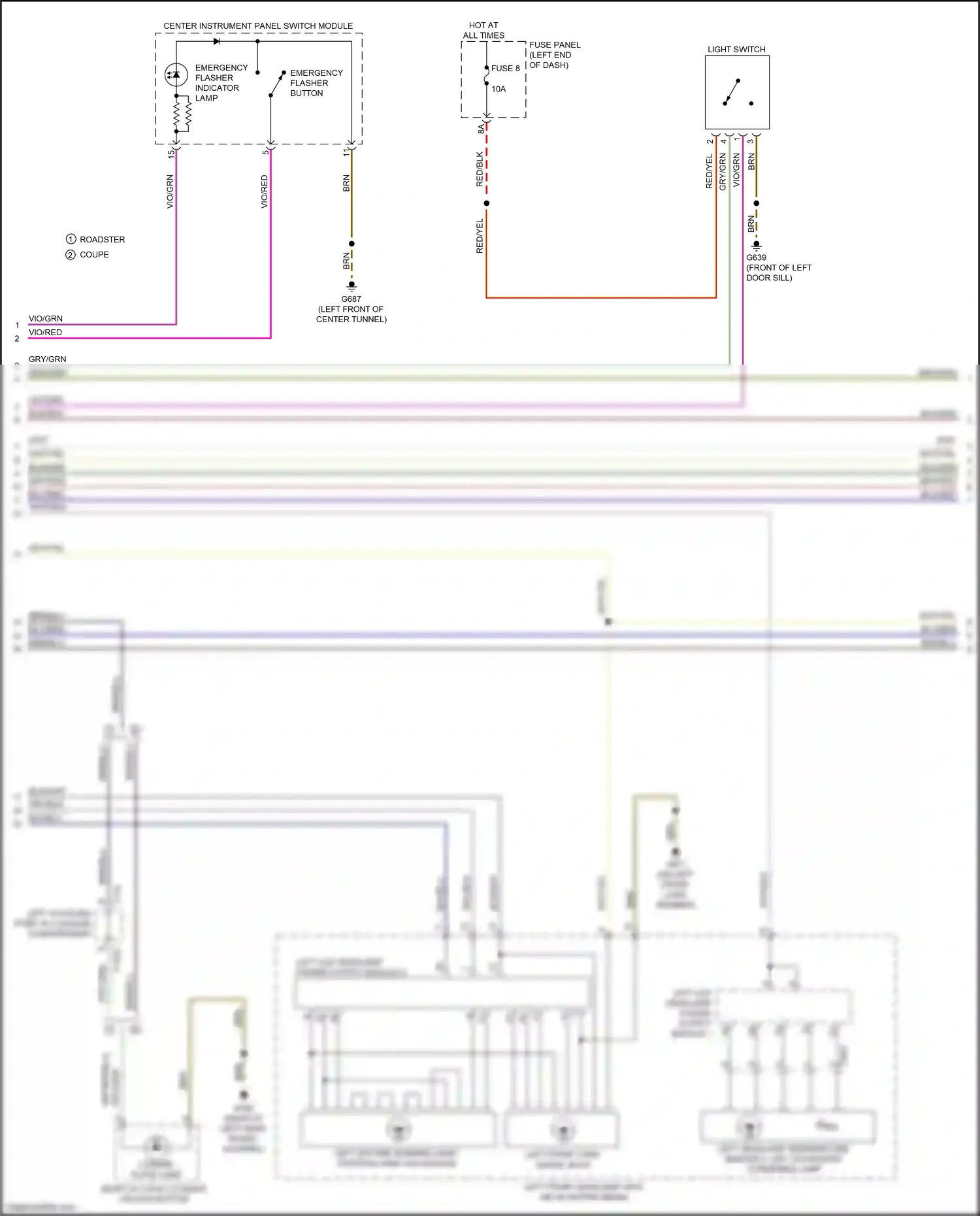 Wiring diagram left led headlamp power output module 1 for Audi TT 8S facelift (2018-2024) (2 of 4)