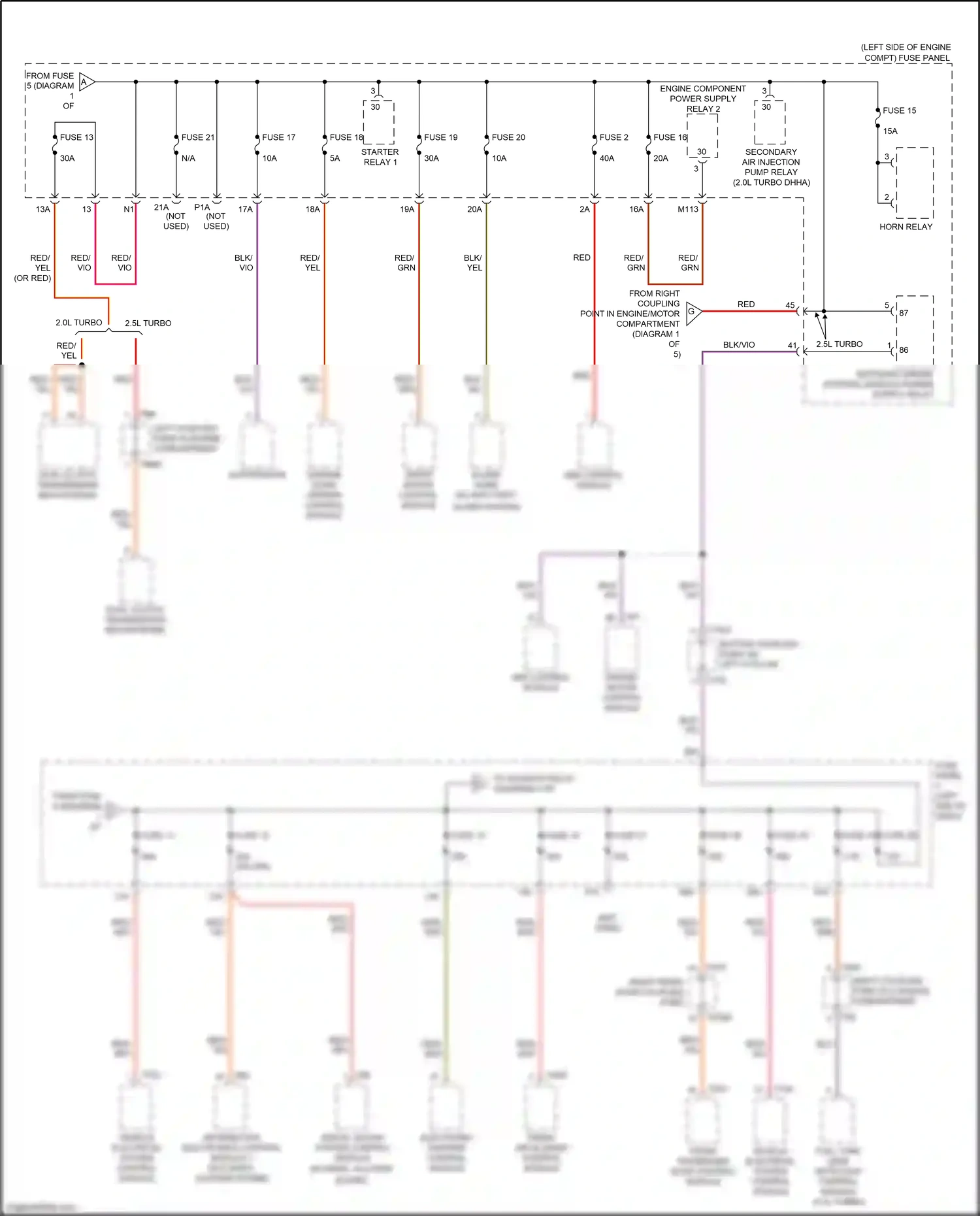 Wiring diagram red for Audi TT 8S facelift (2018-2024) (34 of 74)