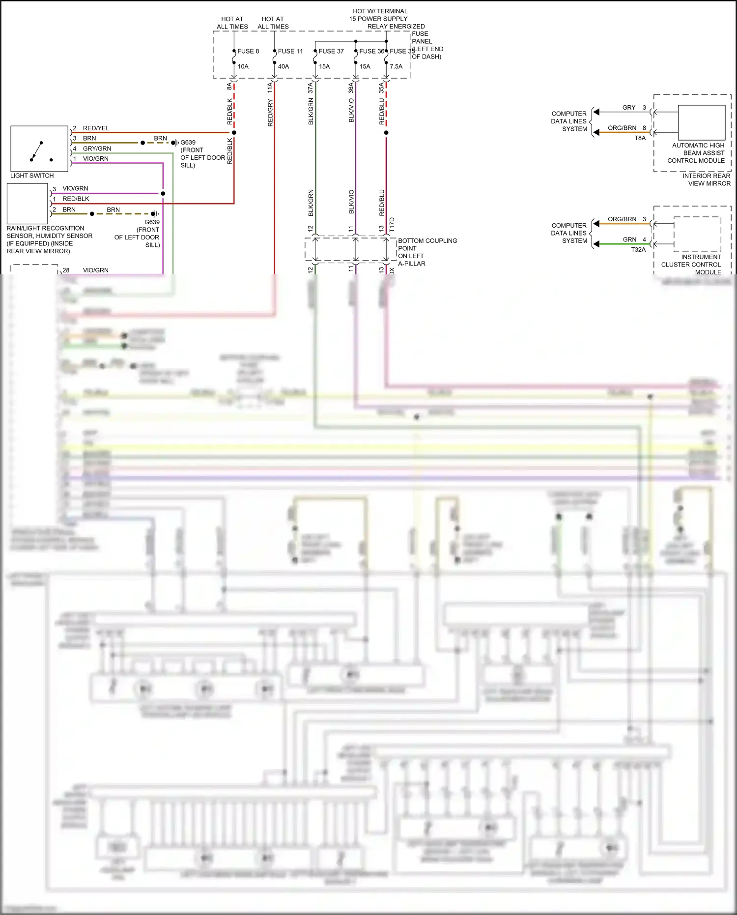 Wiring diagram red/blu for Audi TT 8S facelift (2018-2024) (28 of 57)