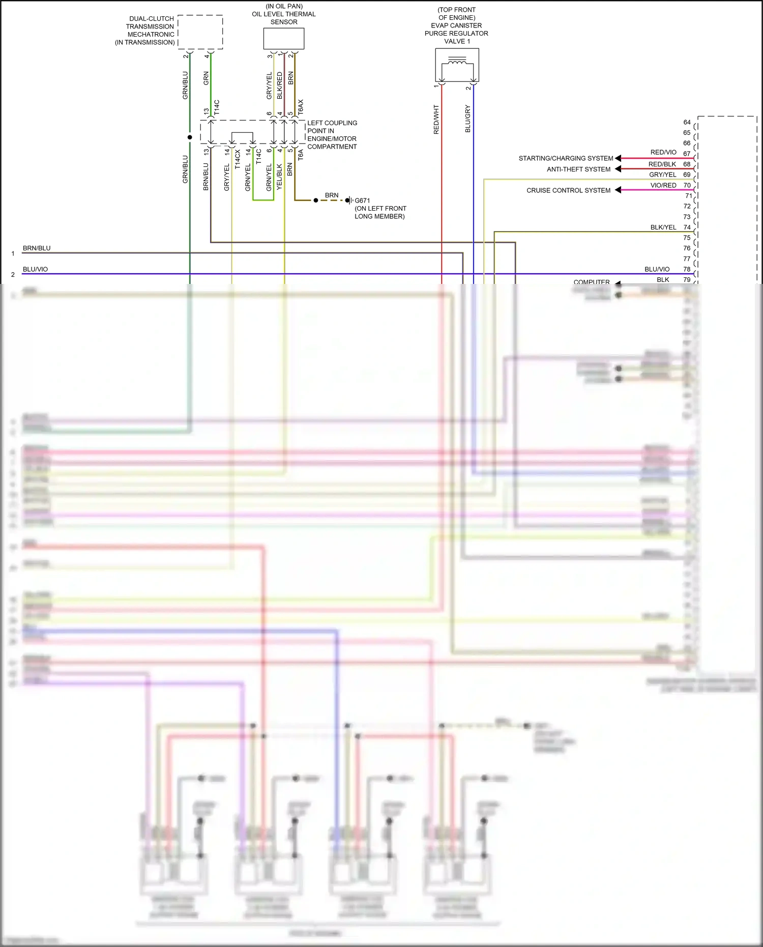Wiring diagram red/vio for Audi TT 8S facelift (2018-2024) (23 of 27)