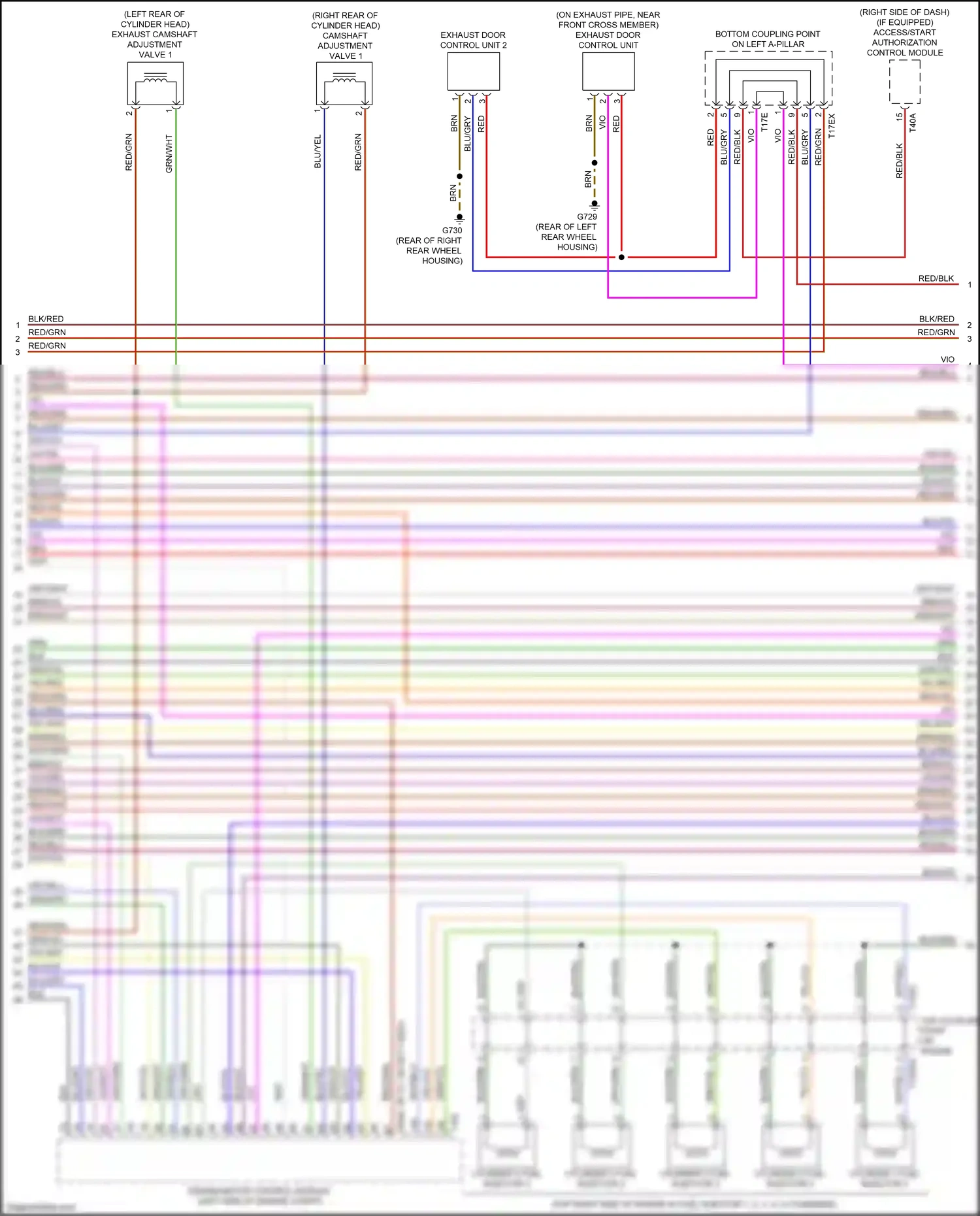 Wiring diagram top coupling point on engine for Audi TT 8S facelift (2018-2024) (8 of 9)