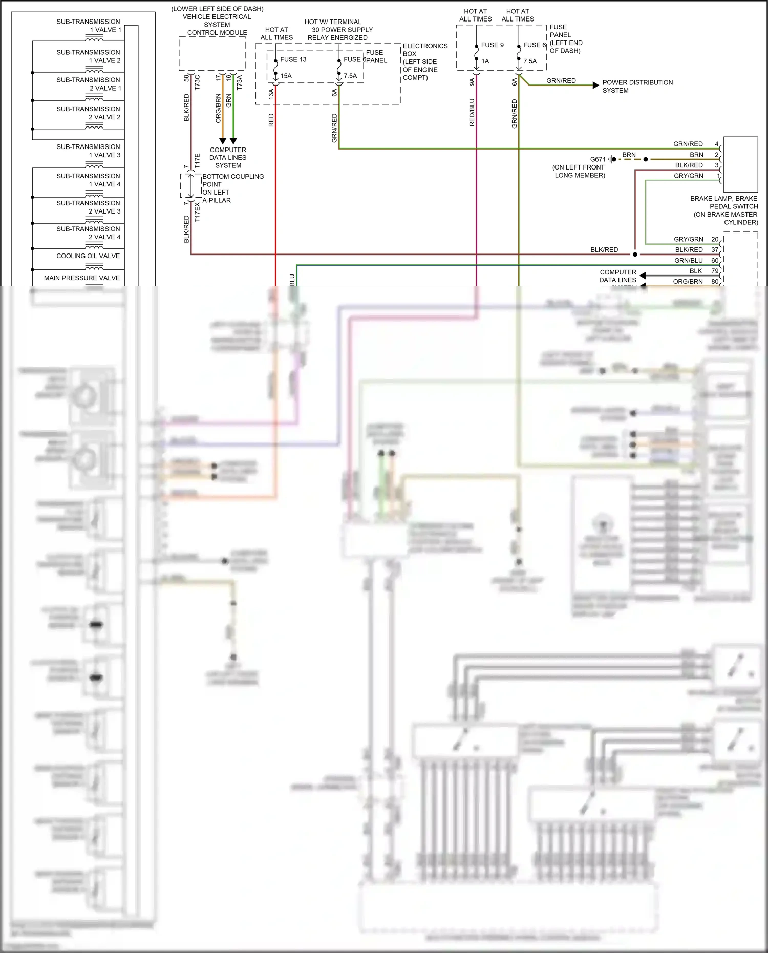 Wiring diagram transmission input speed sensor 1 for Audi TT 8S facelift (2018-2024) (2 of 3)