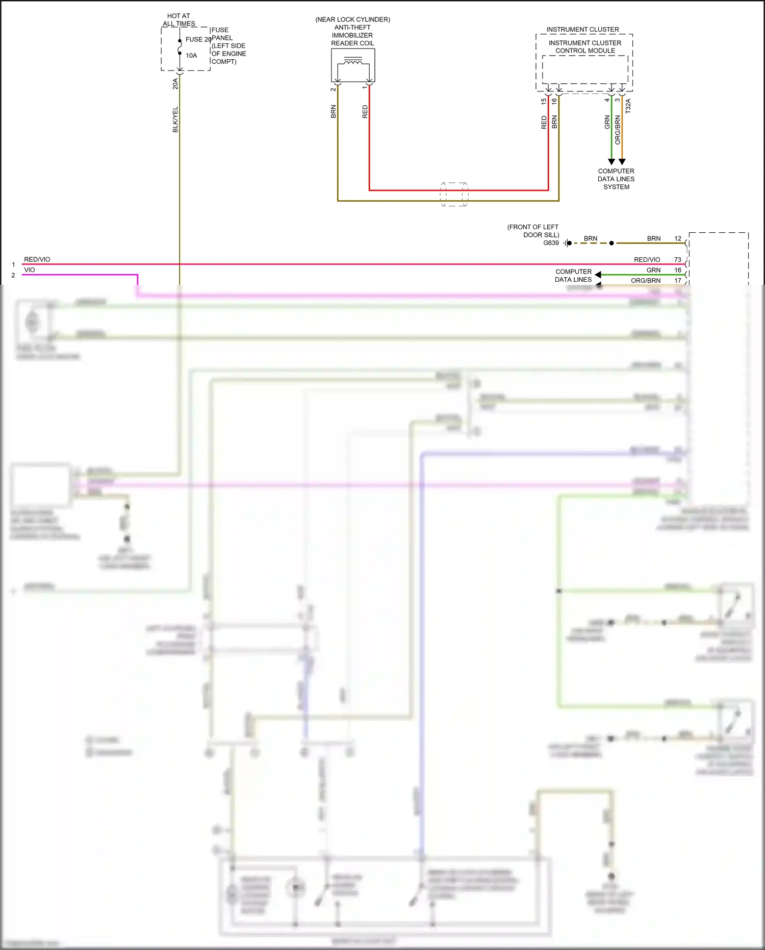 Wiring diagram vehicle electrical system control module for Audi TT 8S facelift (2018-2024) (36 of 45)