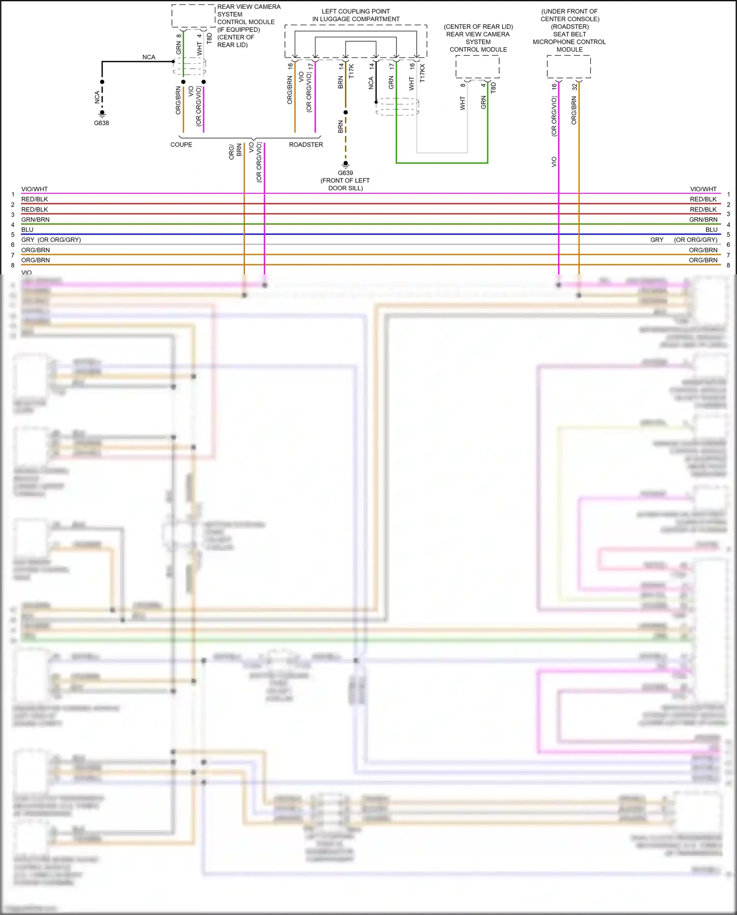 Wiring diagram wiper motor control module for Audi TT 8S facelift (2018-2024) (1 of 4)