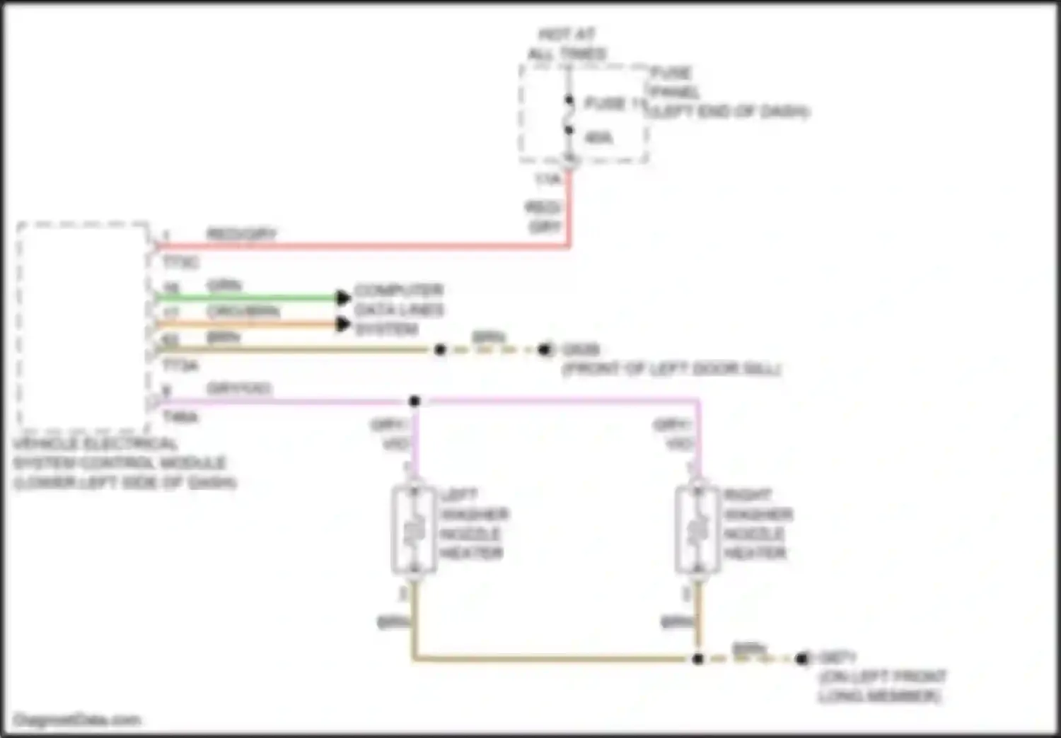Wiring diagram fuse 11 for Audi TTS 8S facelift (2018-2024) (6 of 10)