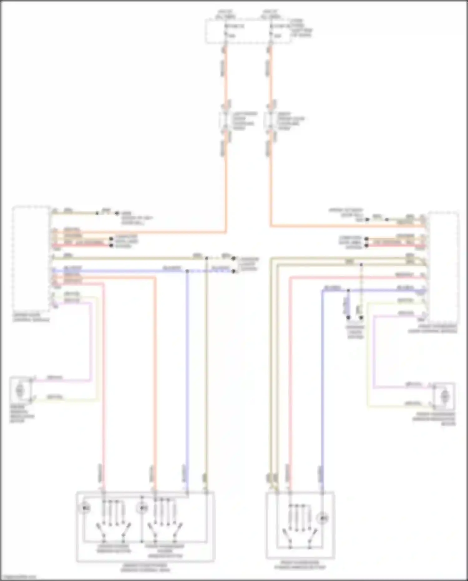 Wiring diagram left front door coupling point for Audi TTS 8S facelift (2018-2024) (16 of 19)