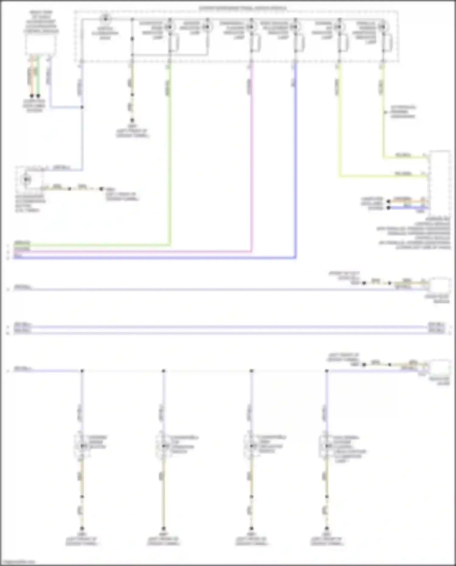 Wiring diagram parallel parking assistance indicator lamp for Audi TTS 8S facelift (2018-2024) (1 of 2)
