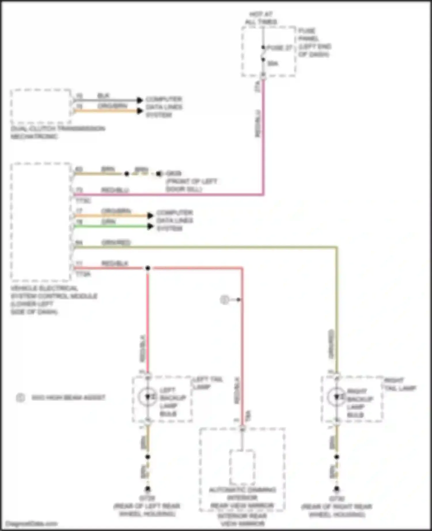 Wiring diagram red/blu for Audi TTS 8S facelift (2018-2024) (21 of 57)