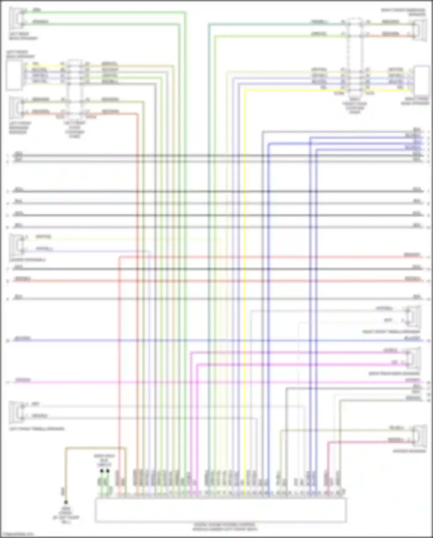 Wiring diagram right rear bass speaker for Audi TTS 8S facelift (2018-2024) (2 of 4)