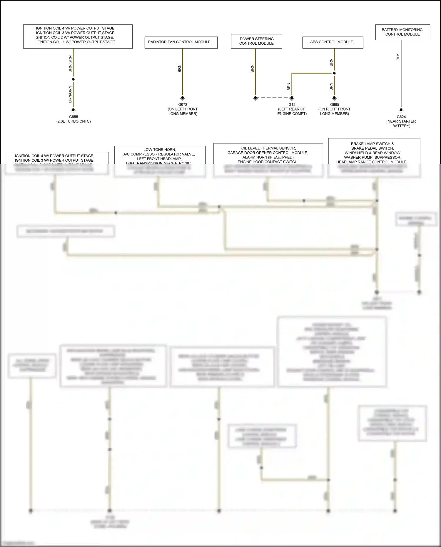 Wiring diagram all wheel drive control module, suppressor for Audi TTS 8S (2014-2018) (1 of 1)