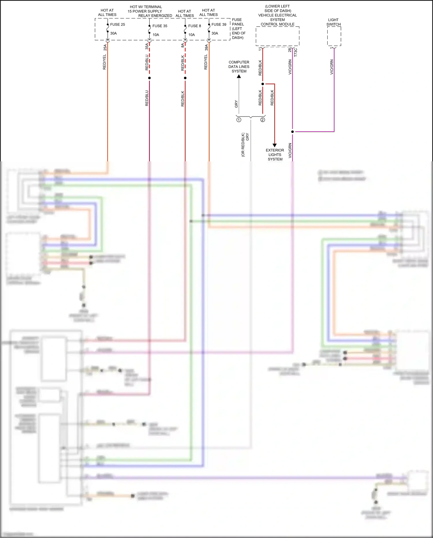 Wiring diagram automatic high beam assist control module for Audi TTS 8S (2014-2018) (1 of 4)