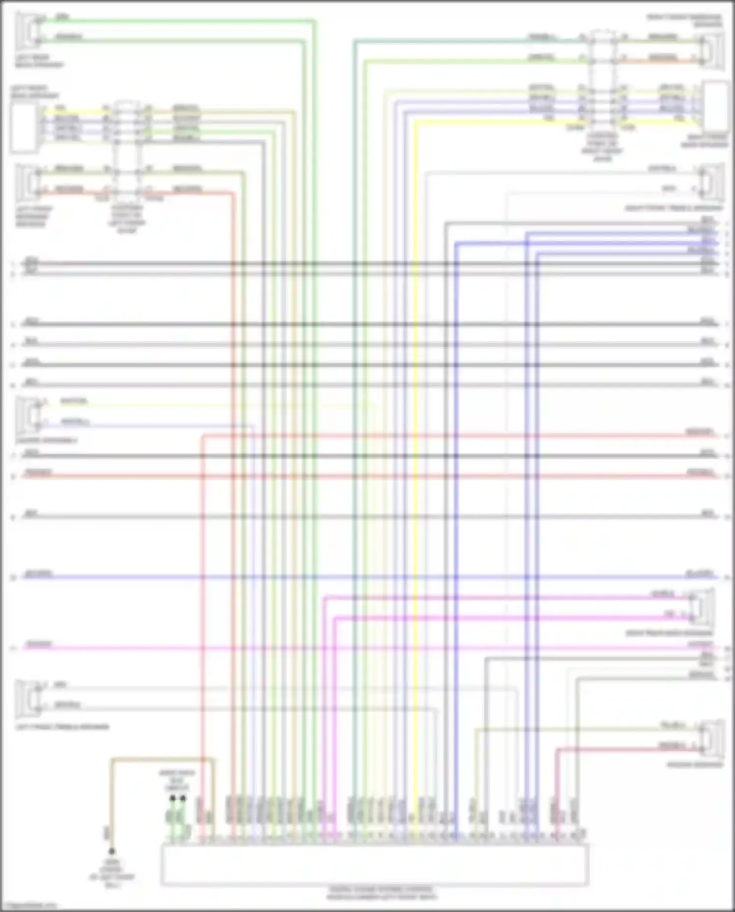 Wiring diagram left front treble speaker for Audi TTS 8S (2014-2018)