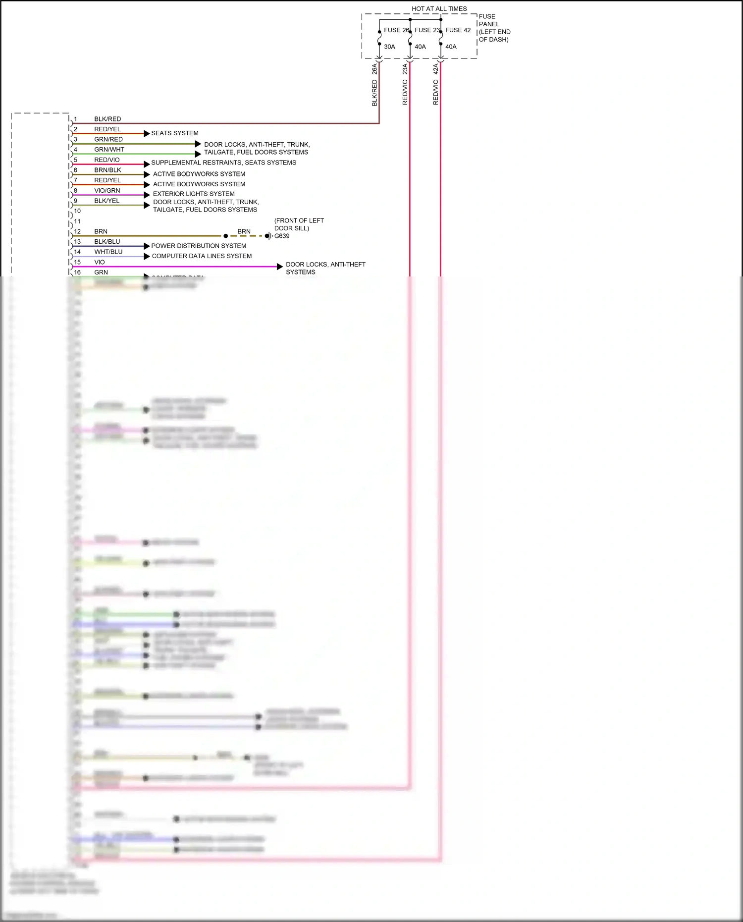 Wiring diagram brn/blk for Audi TTS 8S (2014-2018) (10 of 12)