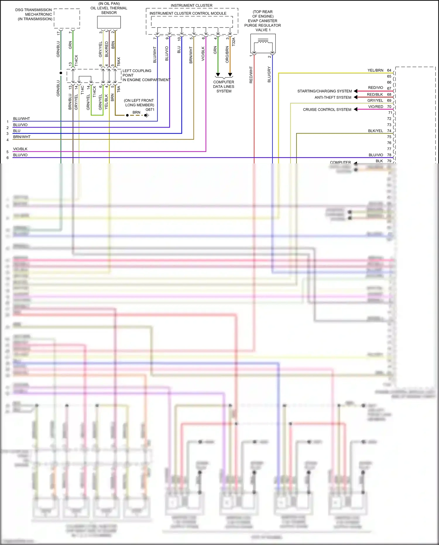 Wiring diagram brn/yel for Audi TTS 8S (2014-2018) (16 of 20)
