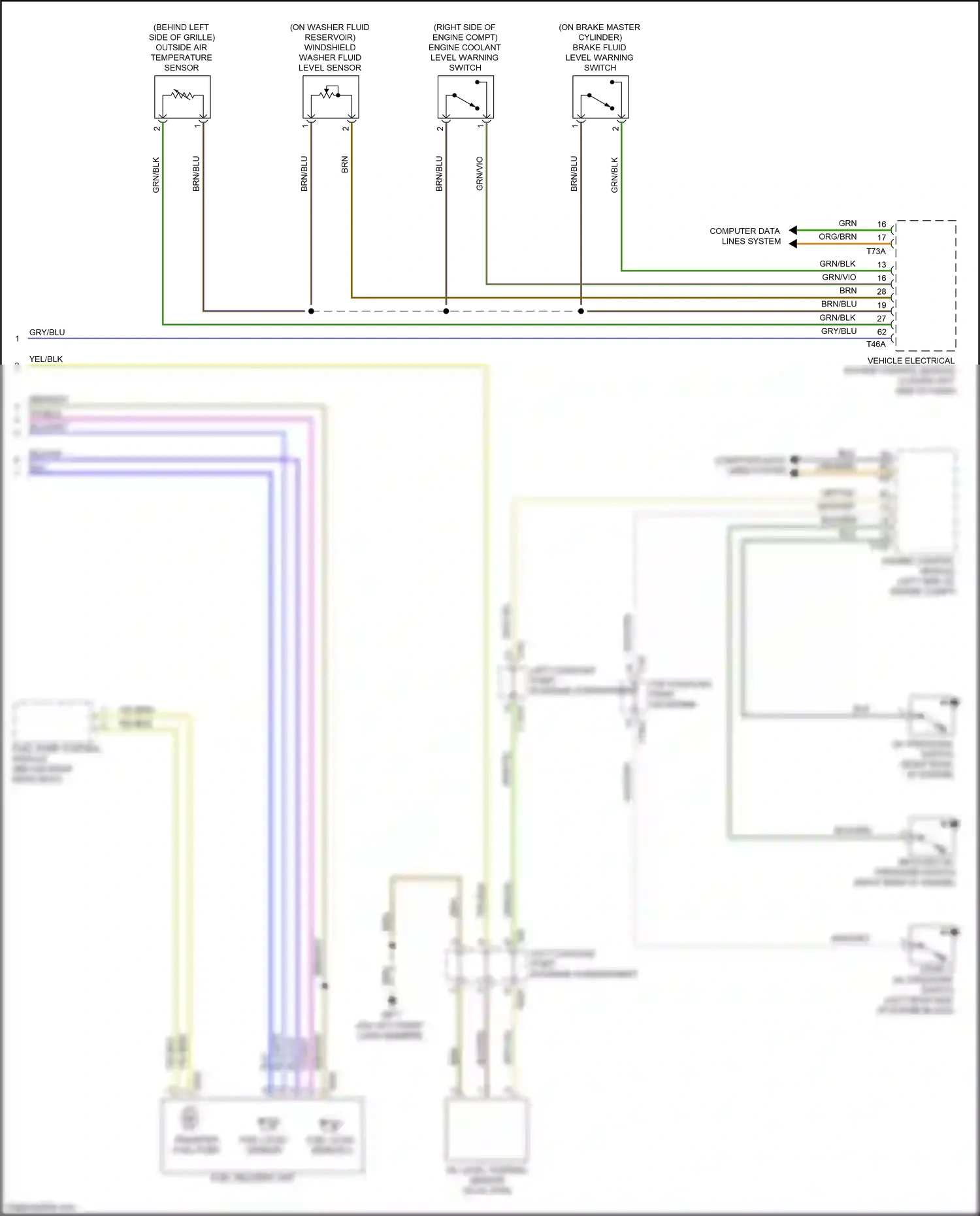 Wiring diagram computer data lines system for Audi TTS 8S (2014-2018) (2 of 81)
