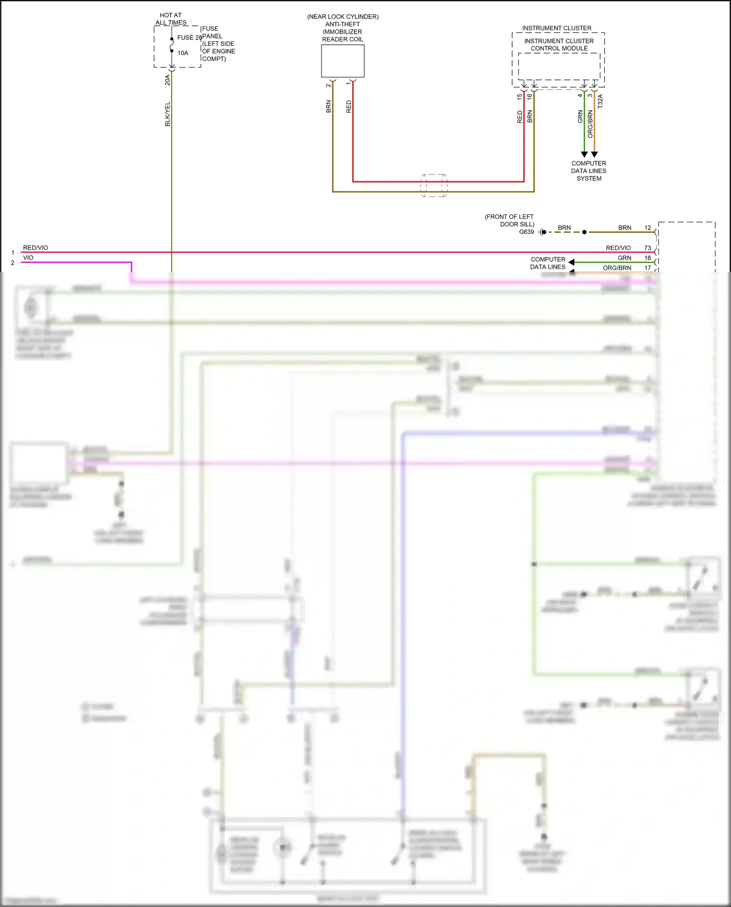 Wiring diagram computer data lines system for Audi TTS 8S (2014-2018) (5 of 81)