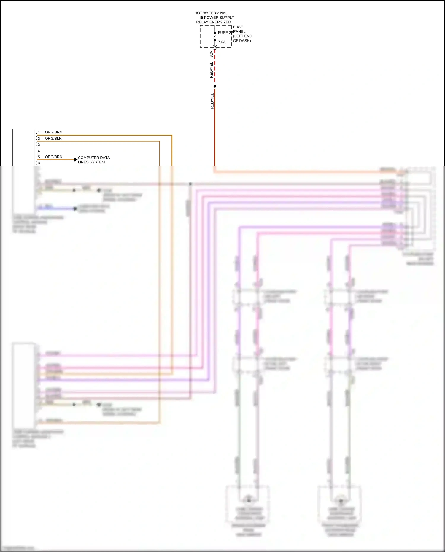 Wiring diagram coupling point on left front door for Audi TTS 8S (2014-2018) (1 of 4)