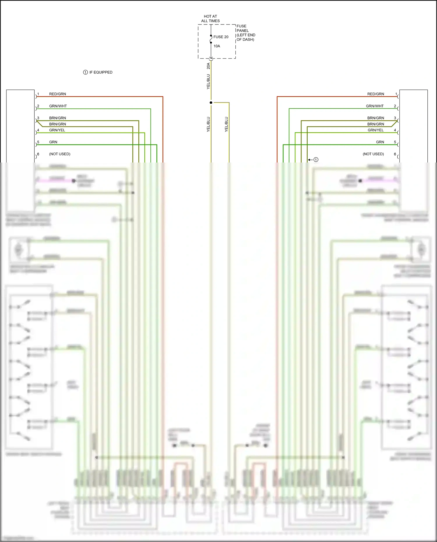 Wiring diagram driver seat switch module for Audi TTS 8S (2014-2018) (2 of 2)