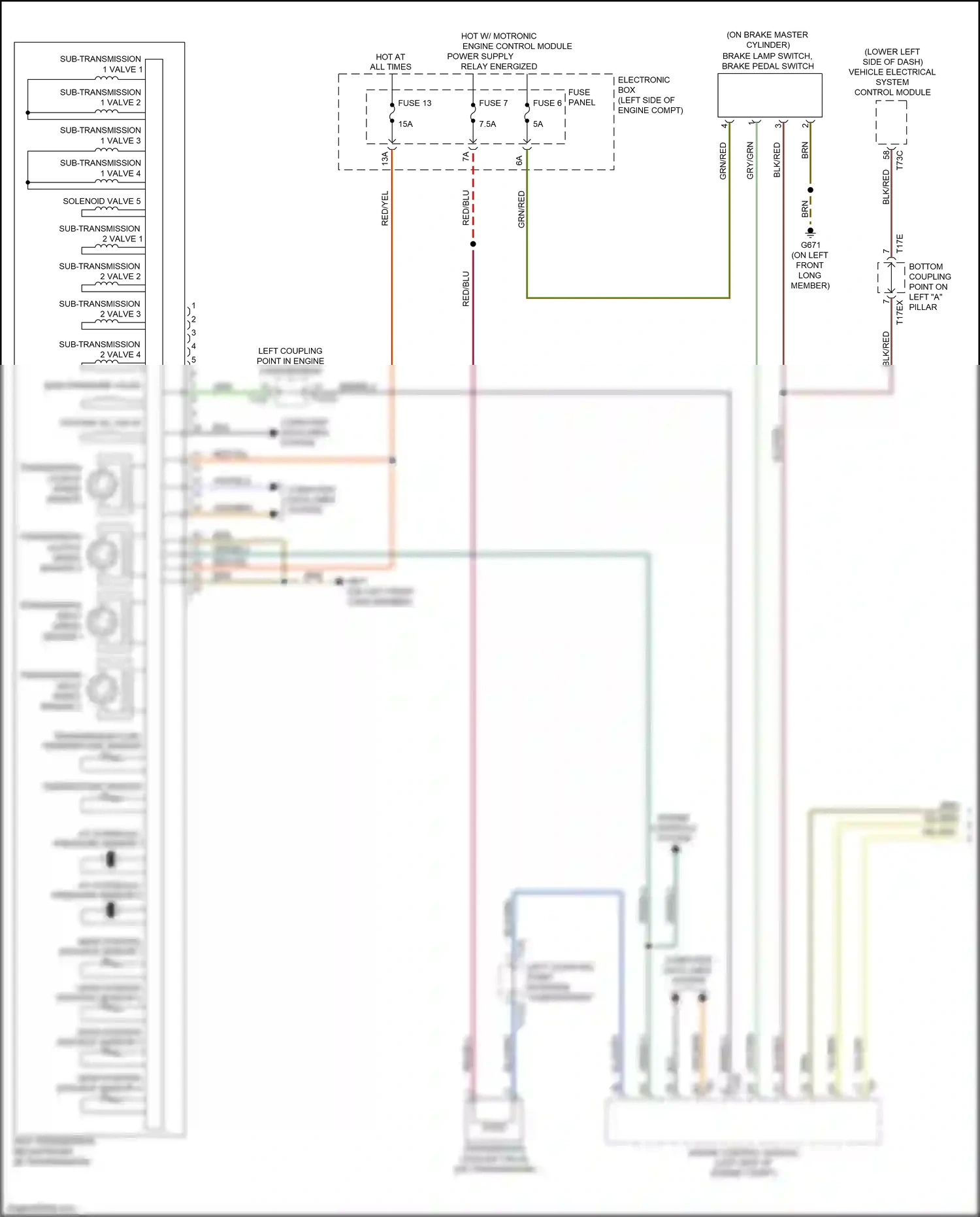 Wiring diagram engine controls system for Audi TTS 8S (2014-2018) (1 of 4)