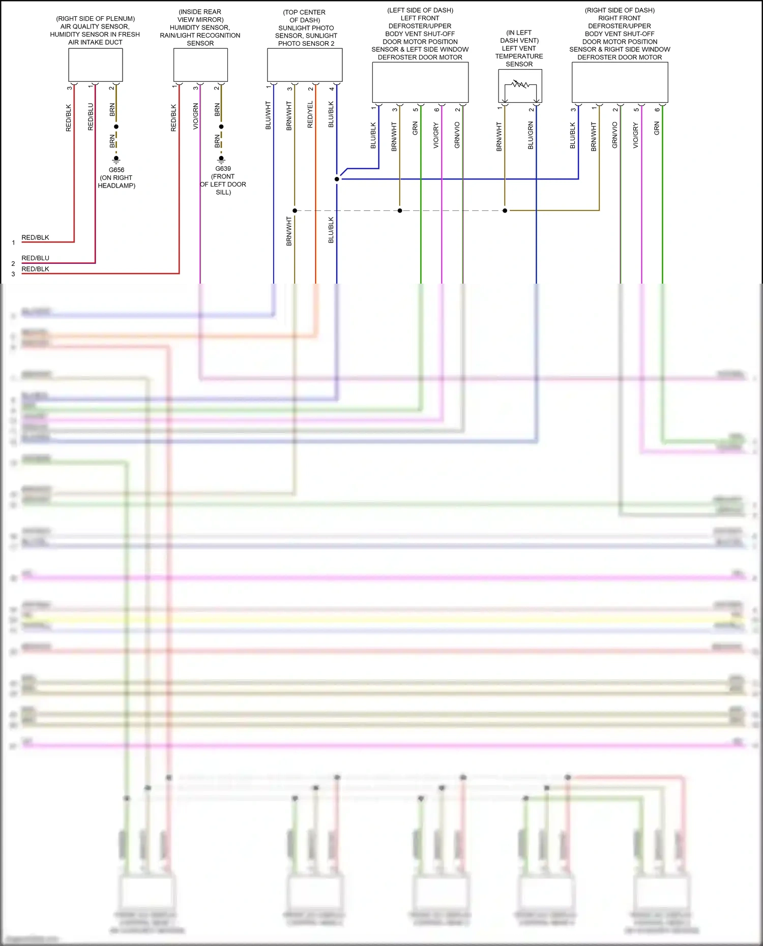 Wiring diagram front a/c display control head 1 for Audi TTS 8S (2014-2018) (1 of 2)
