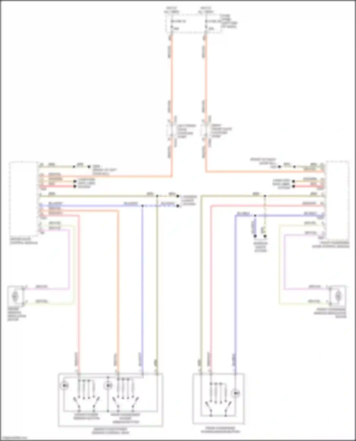 Wiring diagram driver door power window control head for Audi TTS 8S (2014-2018)