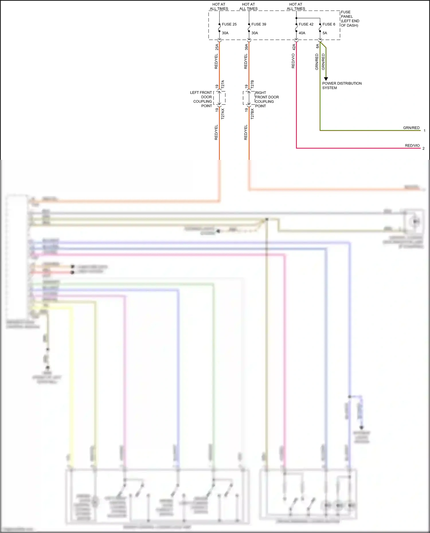 Wiring diagram fuse 42 for Audi TTS 8S (2014-2018) (1 of 5)