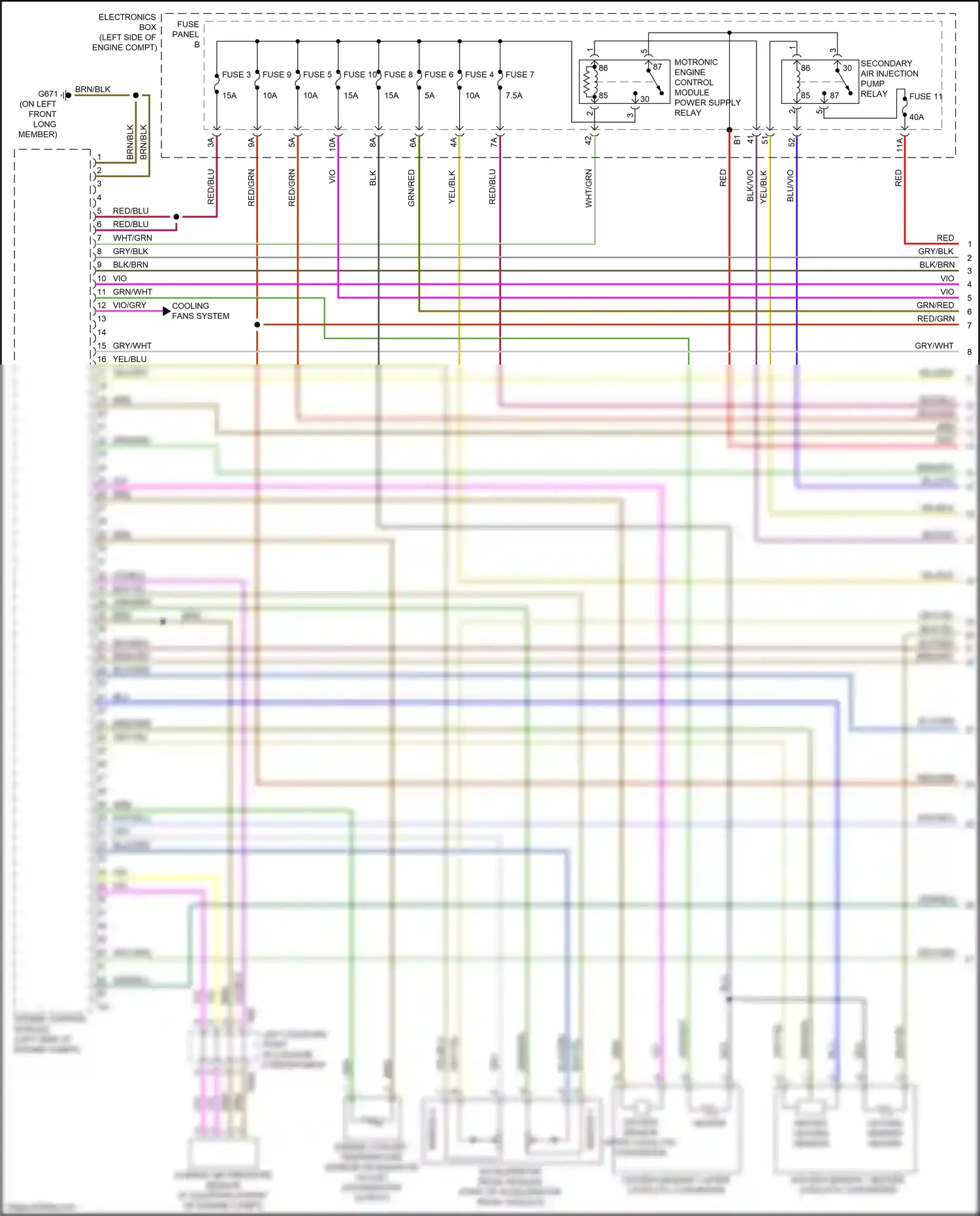 Wiring diagram fuse panel b for Audi TTS 8S (2014-2018) (18 of 21)