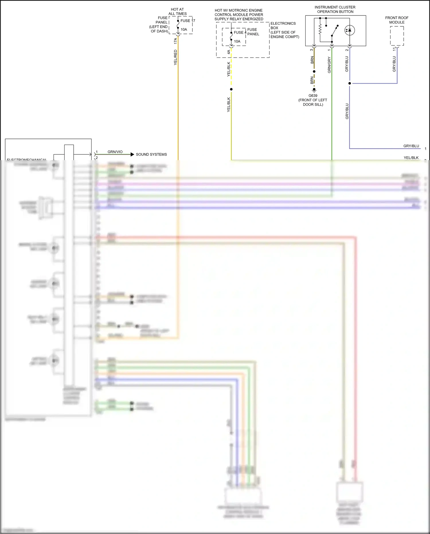 Wiring diagram fuse panel c for Audi TTS 8S (2014-2018) (1 of 67)
