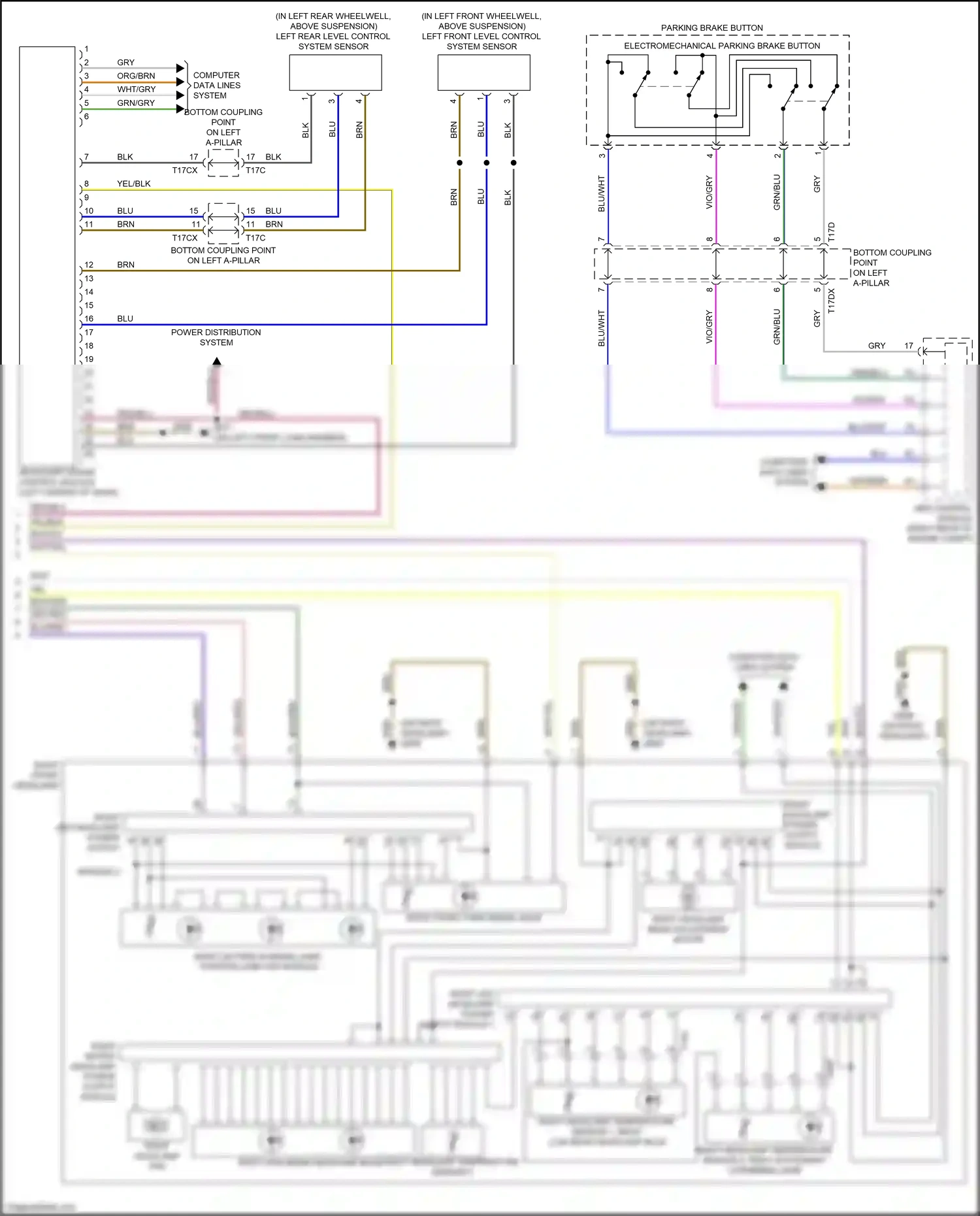 Wiring diagram headlamp range control module for Audi TTS 8S (2014-2018) (3 of 5)
