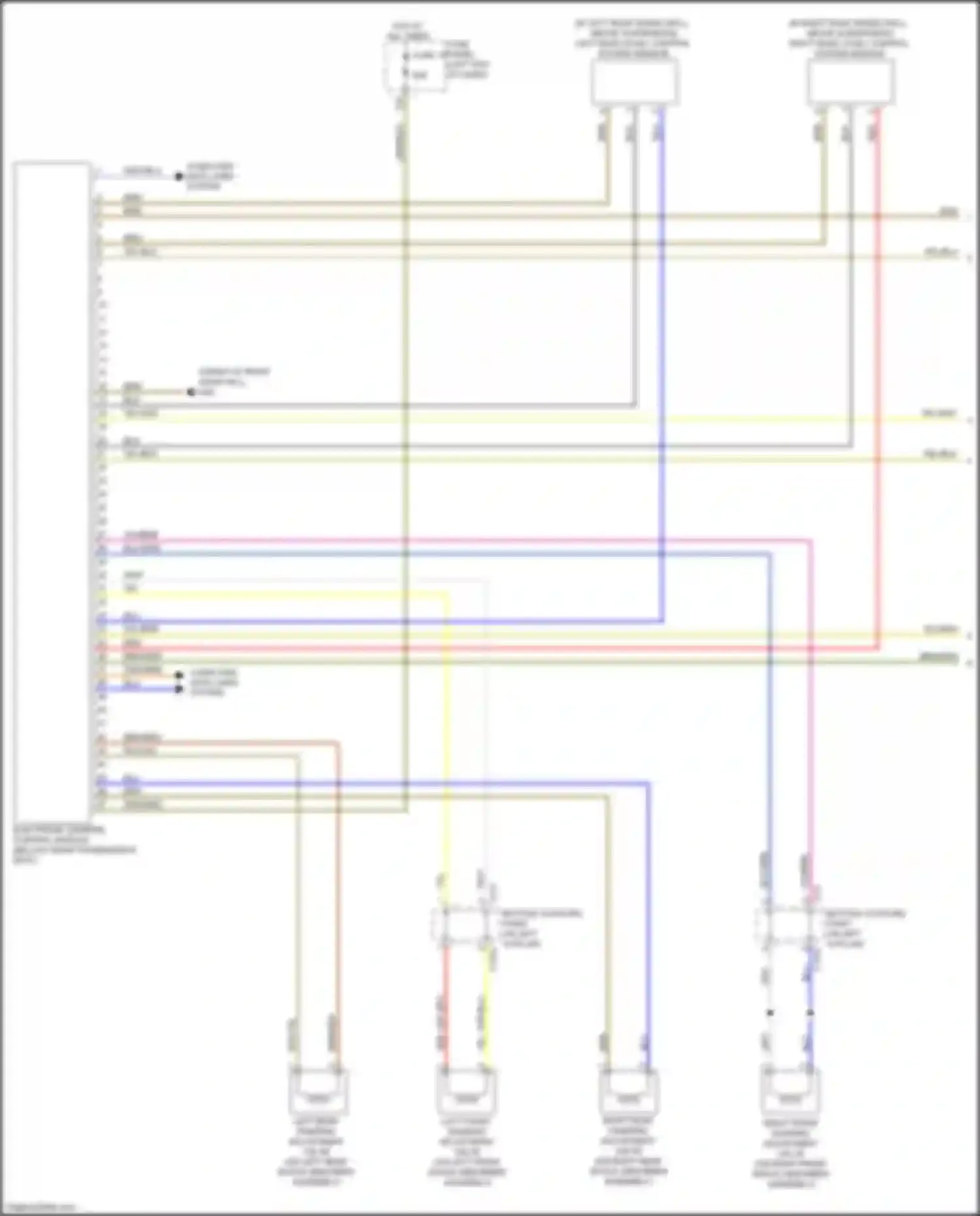 Wiring diagram bottom coupling point on left a-pillar for Audi TTS 8S (2014-2018)