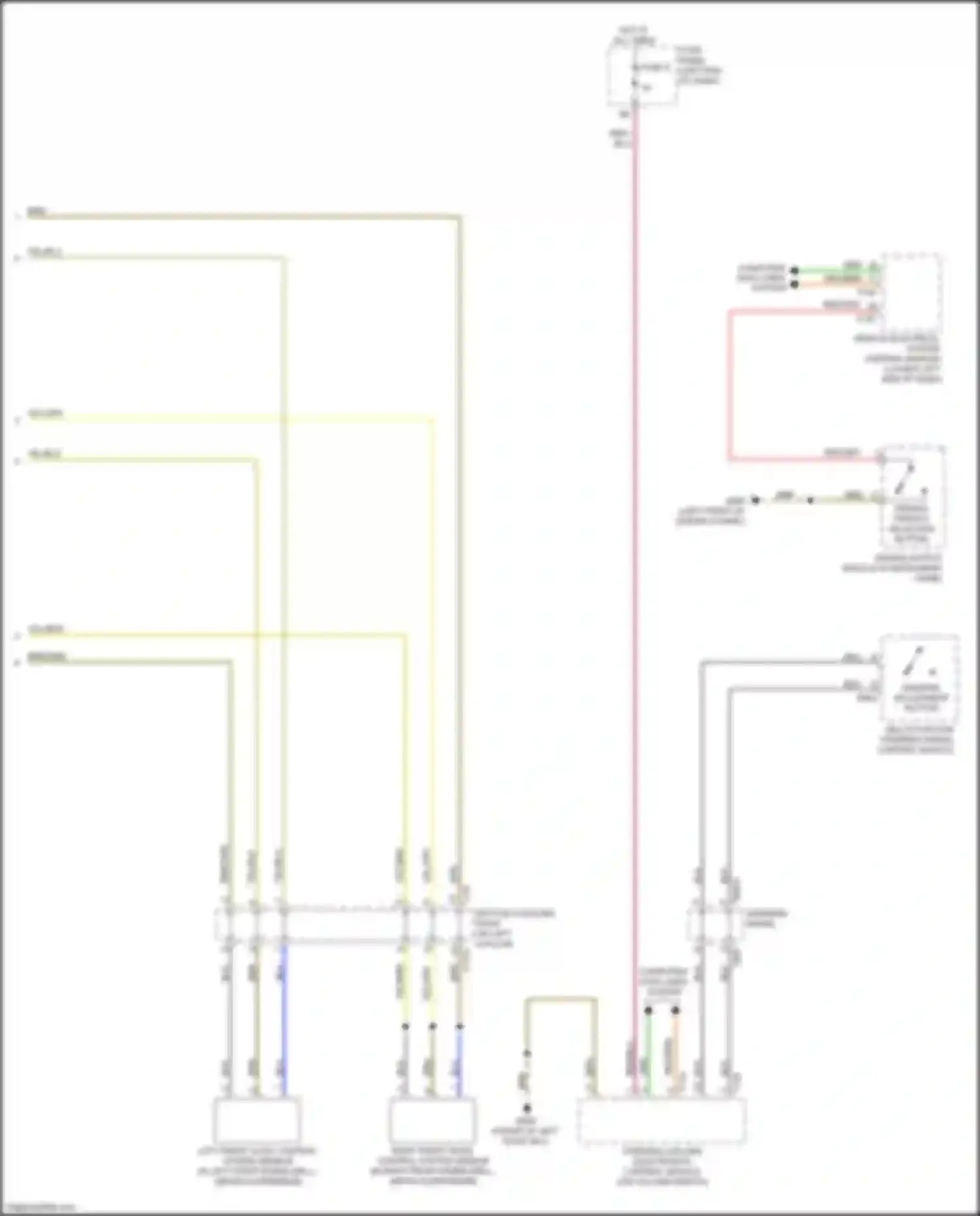 Wiring diagram center switch module in instrument panel for Audi TTS 8S (2014-2018)