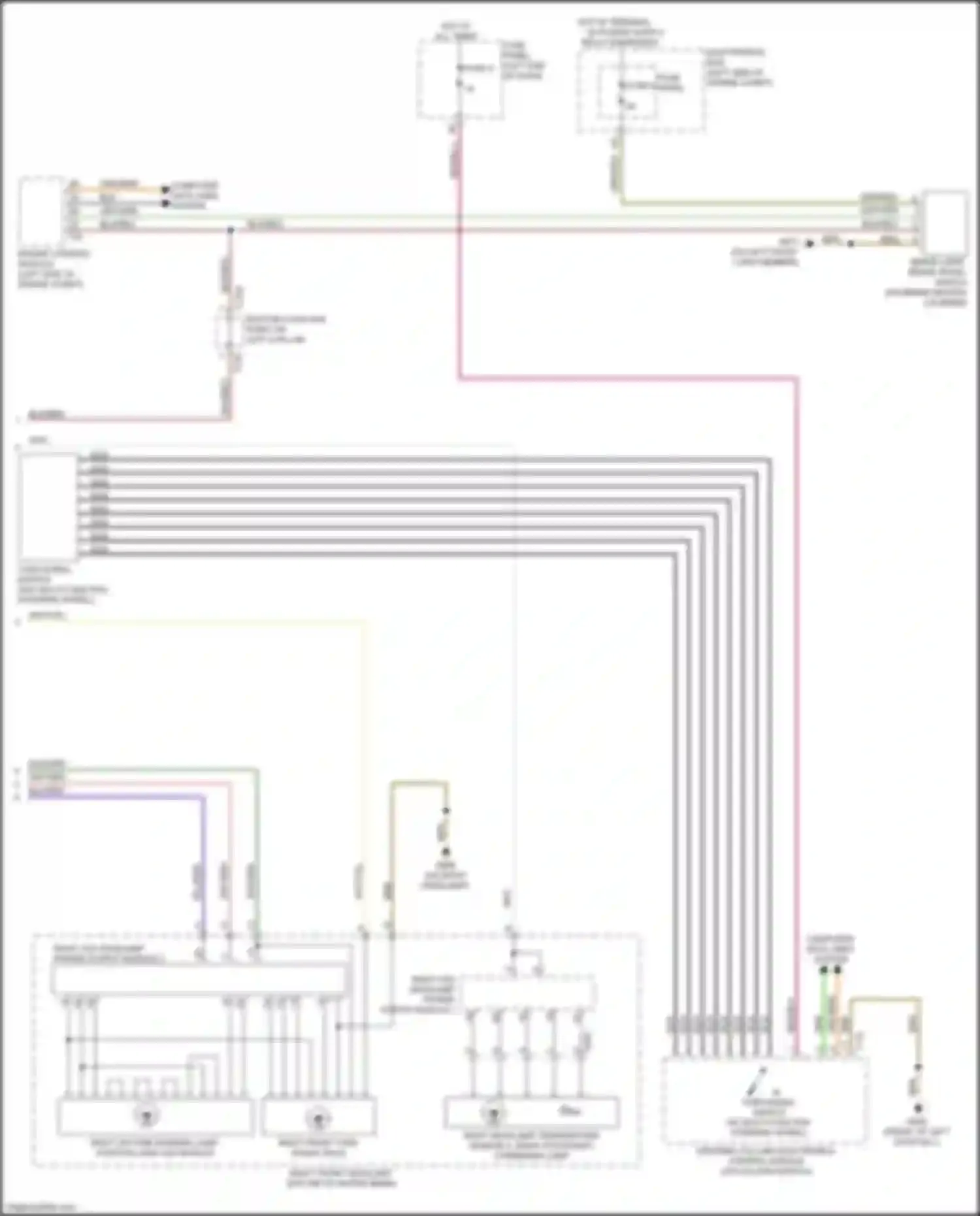 Wiring diagram right front turn signal bulb for Audi TTS 8S (2014-2018)