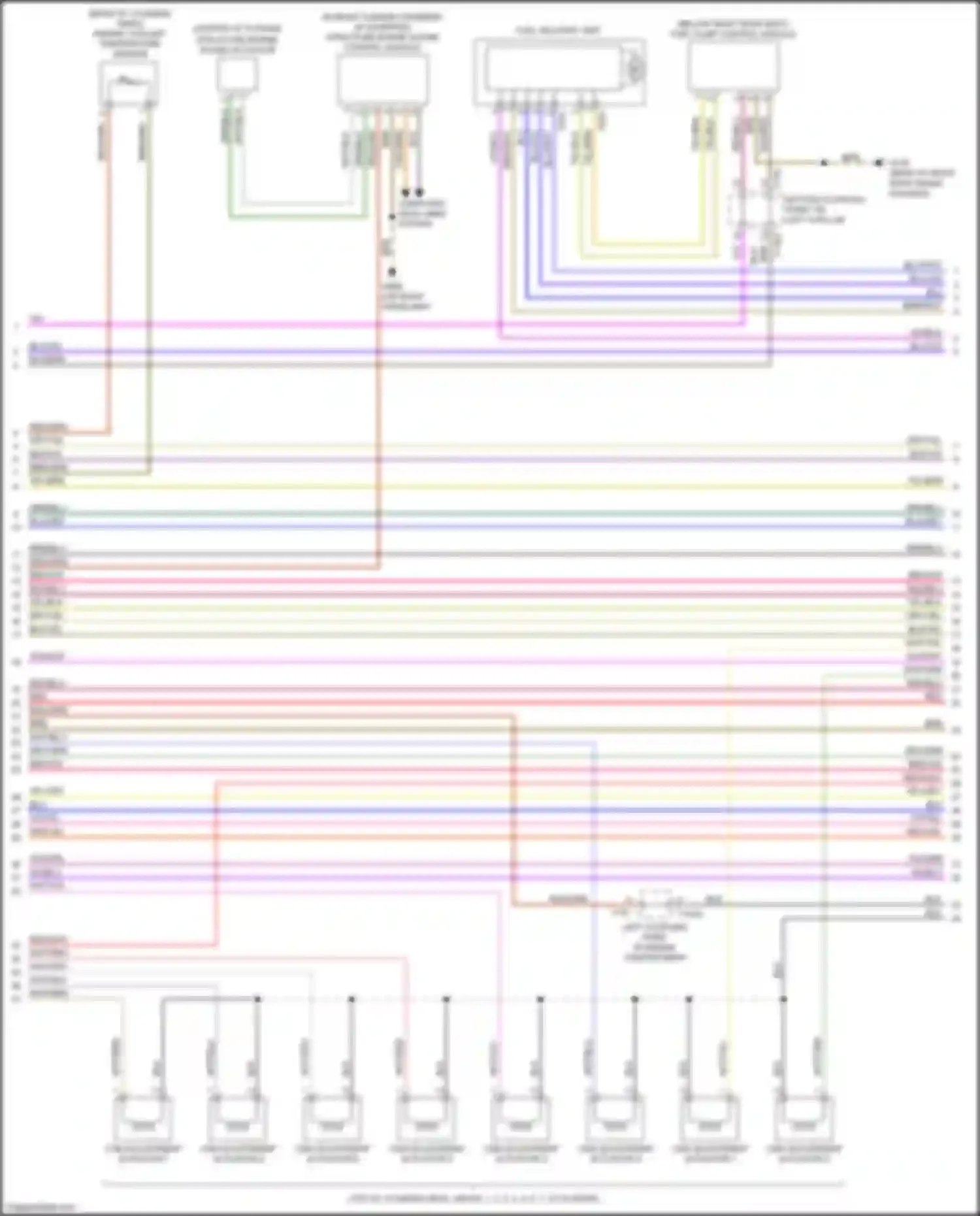 Wiring diagram structure borne sound actuator for Audi TTS 8S (2014-2018)
