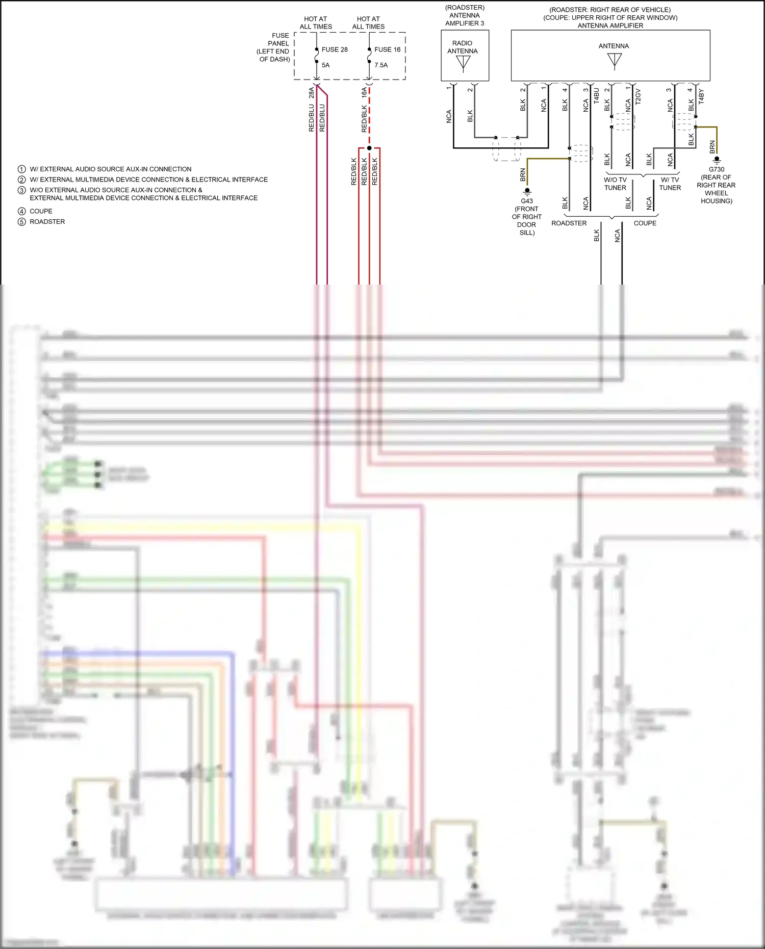 Wiring diagram information electronics control module 1 for Audi TTS 8S (2014-2018) (3 of 16)