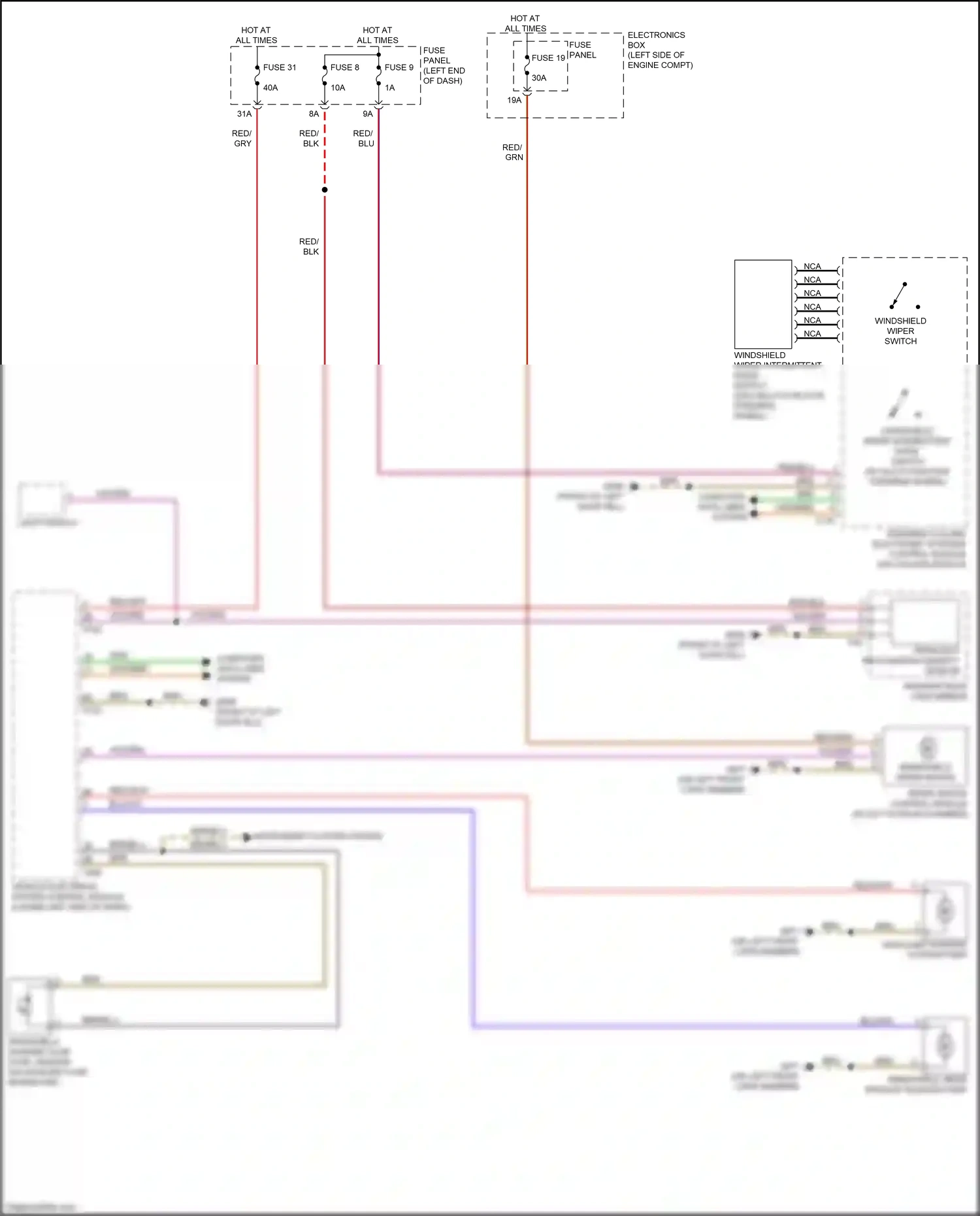 Wiring diagram interior rear view mirror for Audi TTS 8S (2014-2018) (8 of 8)
