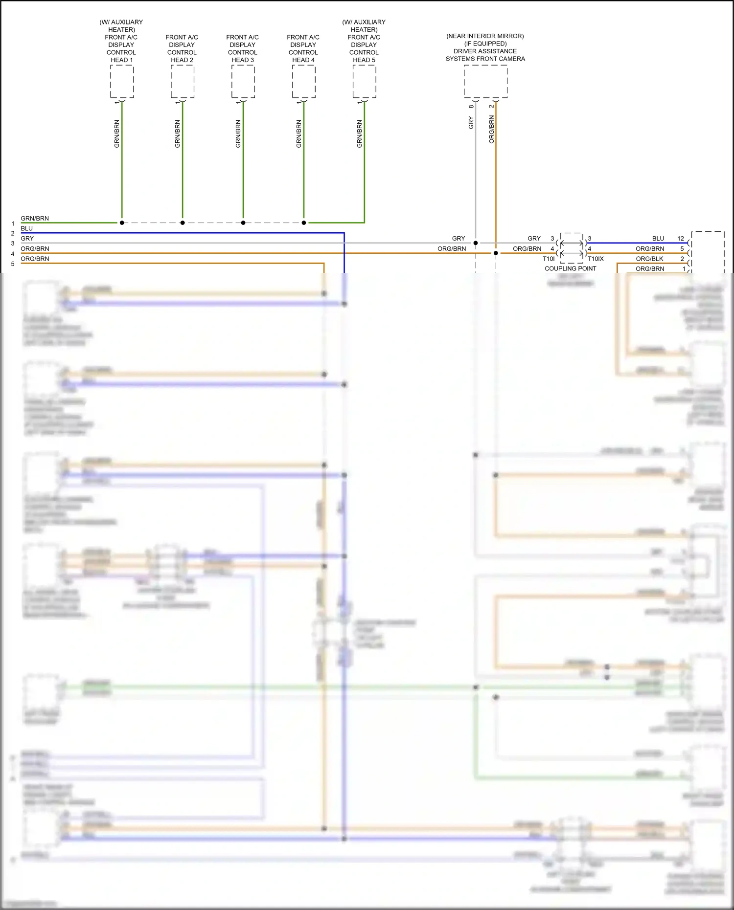 Wiring diagram lane change assistance control module for Audi TTS 8S (2014-2018) (1 of 3)