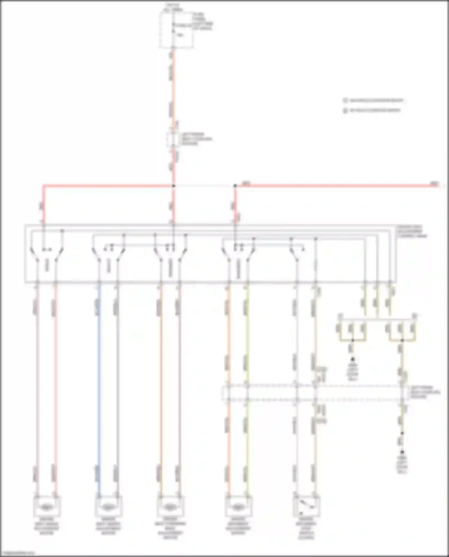 Wiring diagram left front seat coupling station for Audi TTS 8S (2014-2018) (8 of 10)