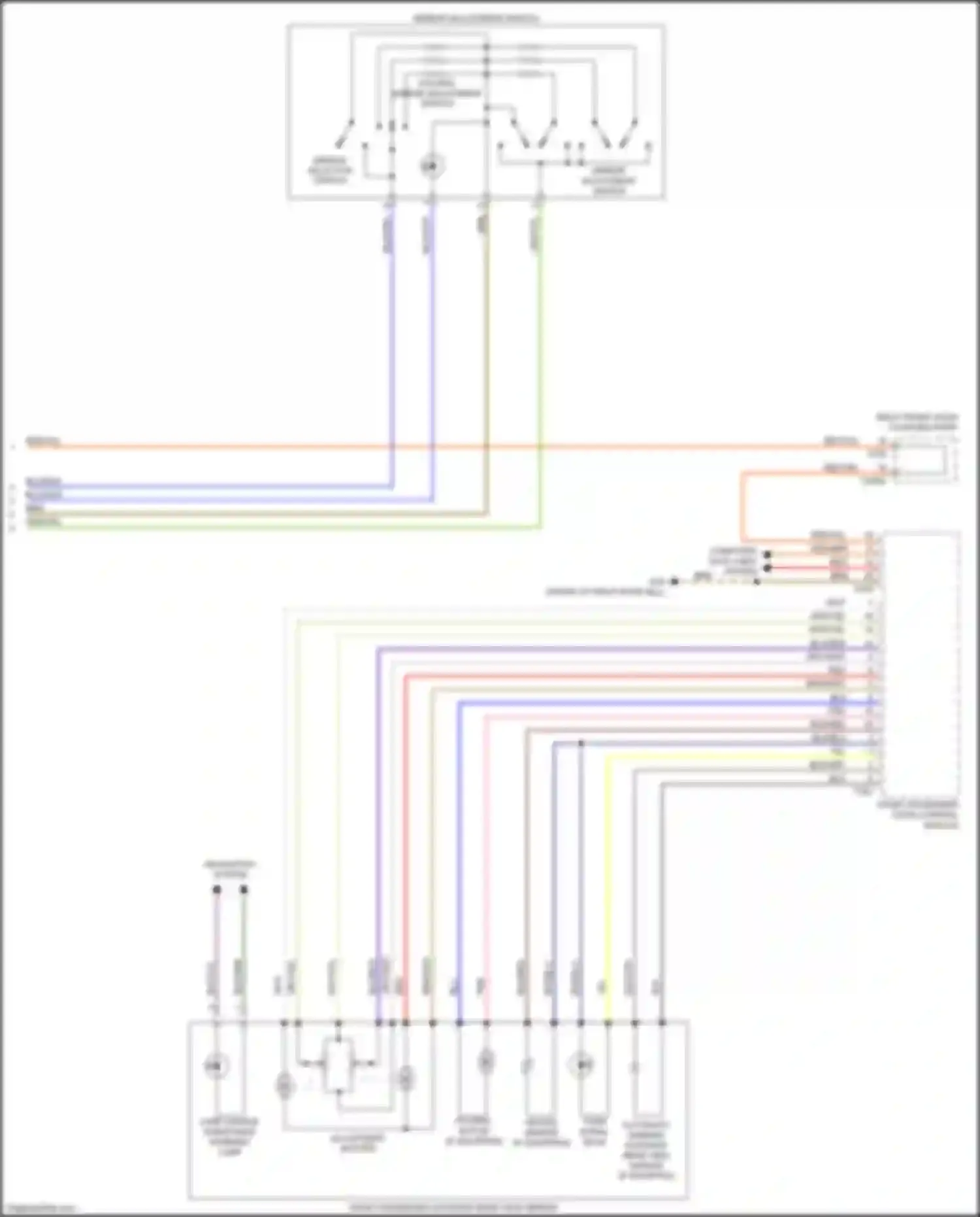 Wiring diagram mirror adjustment switch for Audi TTS 8S (2014-2018)