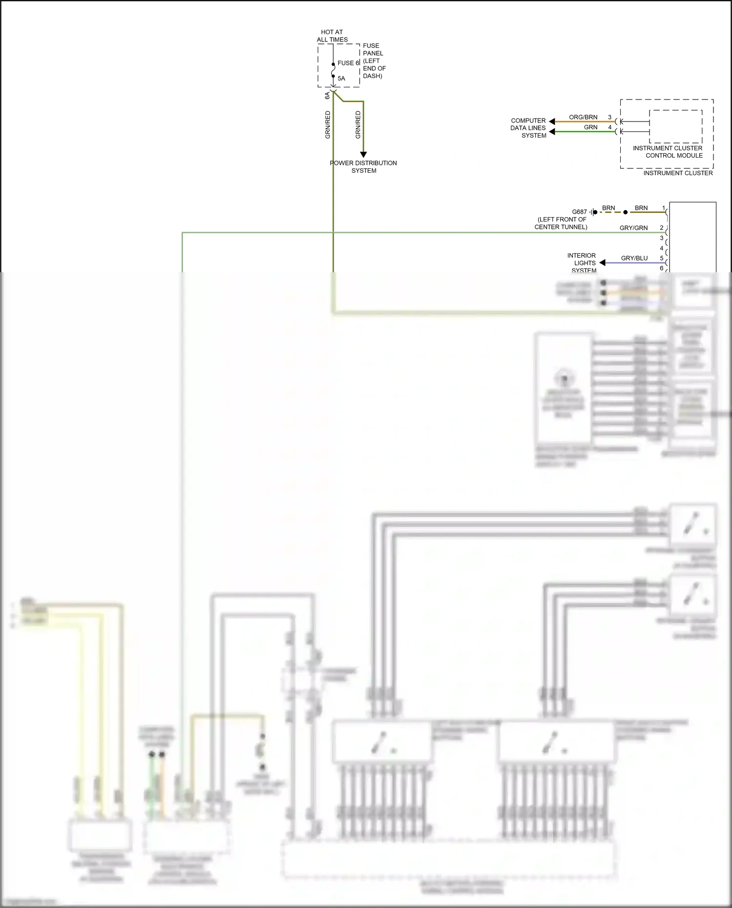 Wiring diagram multi-function steering wheel control module for Audi TTS 8S (2014-2018) (1 of 5)
