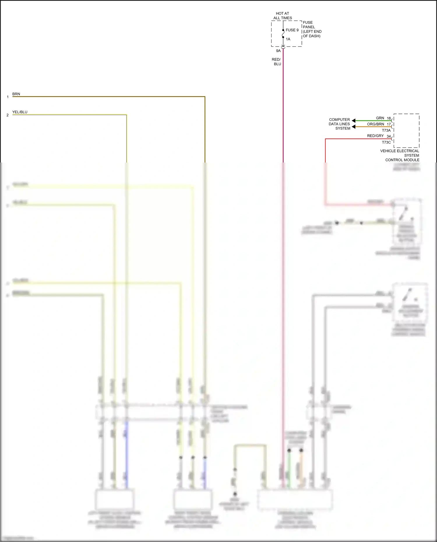 Wiring diagram multi-function steering wheel control module for Audi TTS 8S (2014-2018) (3 of 5)
