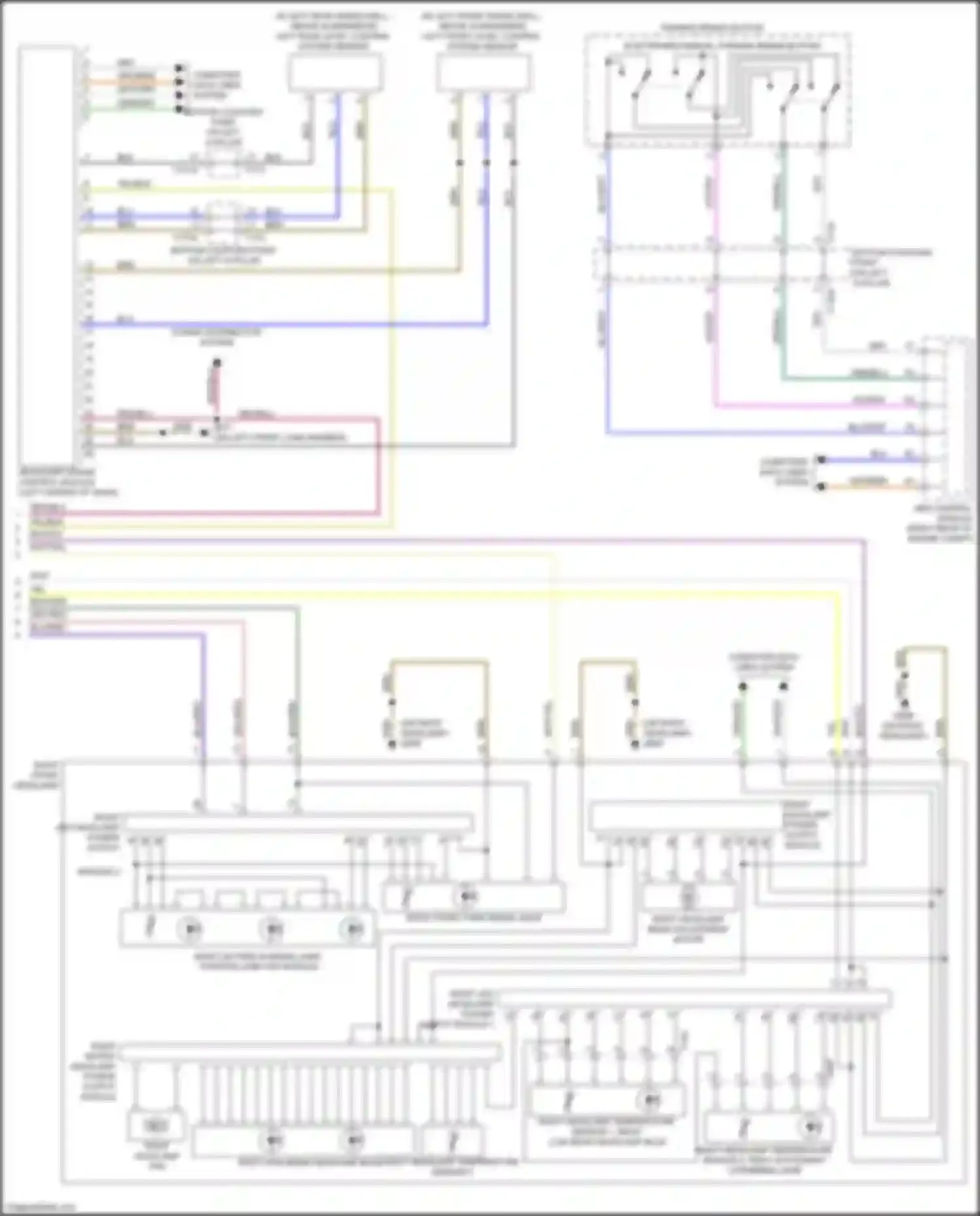 Wiring diagram right front turn signal bulb for Audi TTS 8S (2014-2018)