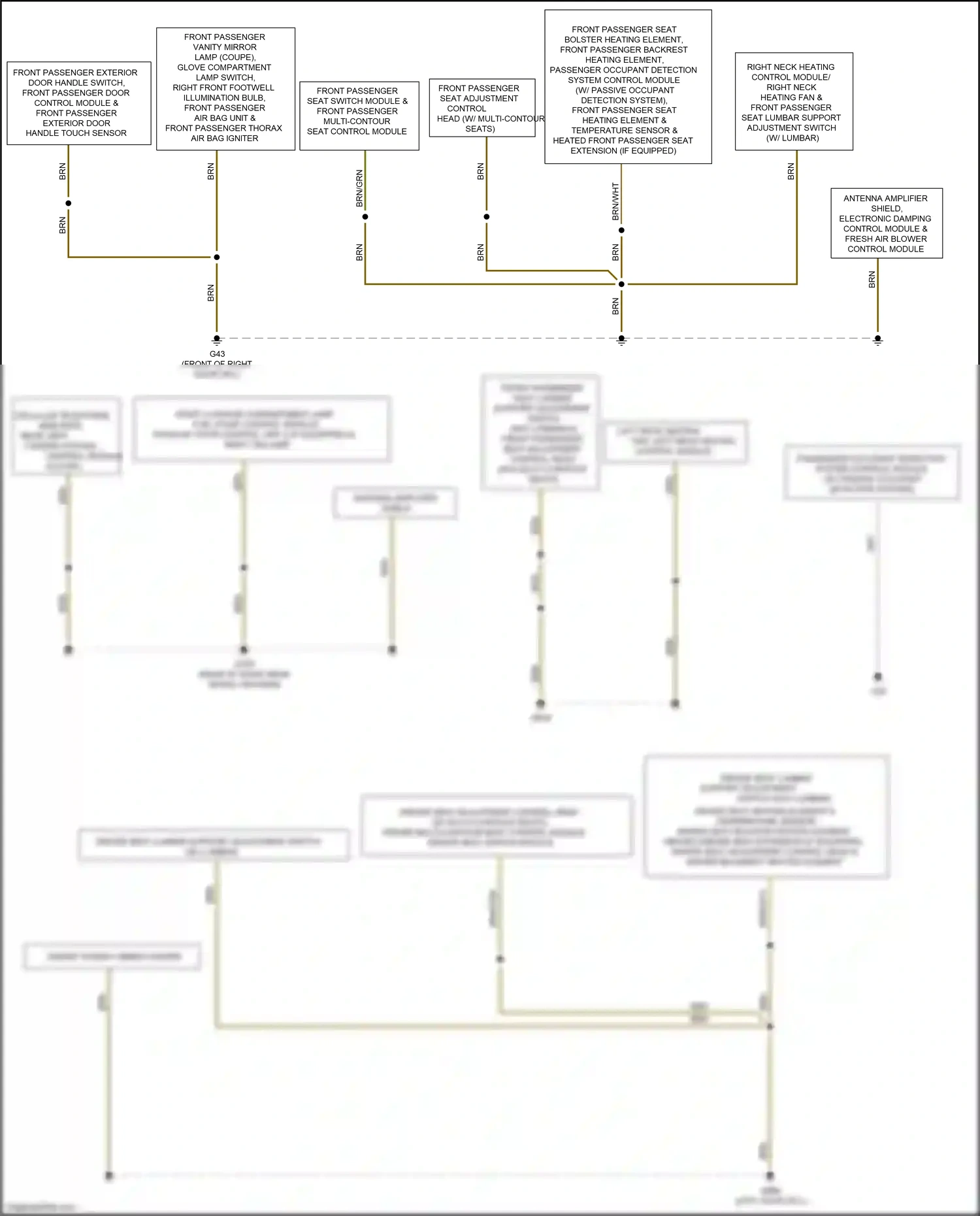 Wiring diagram passenger occupant detection for Audi TTS 8S (2014-2018) (1 of 1)