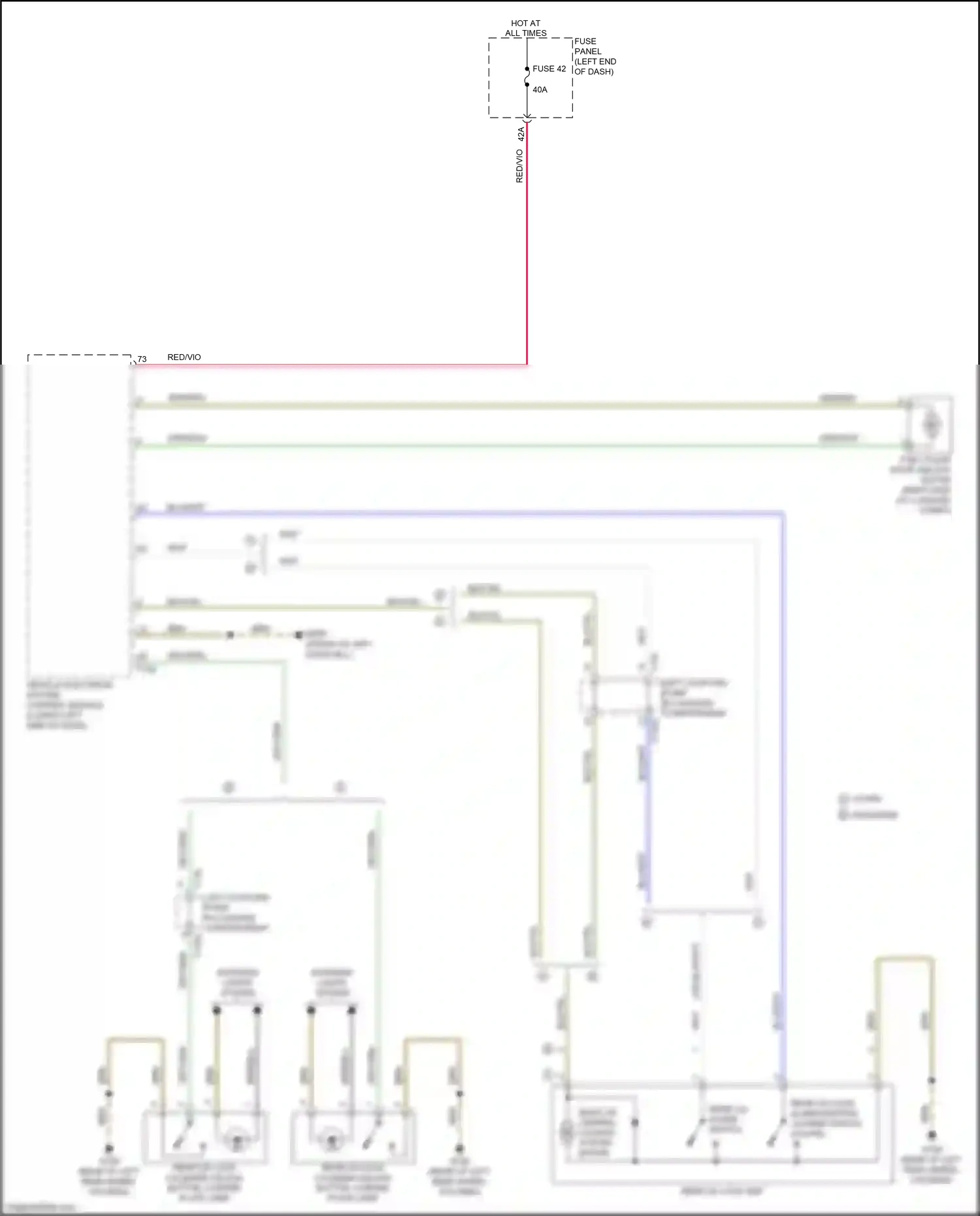 Wiring diagram rear lid central locking system motor for Audi TTS 8S (2014-2018) (3 of 3)
