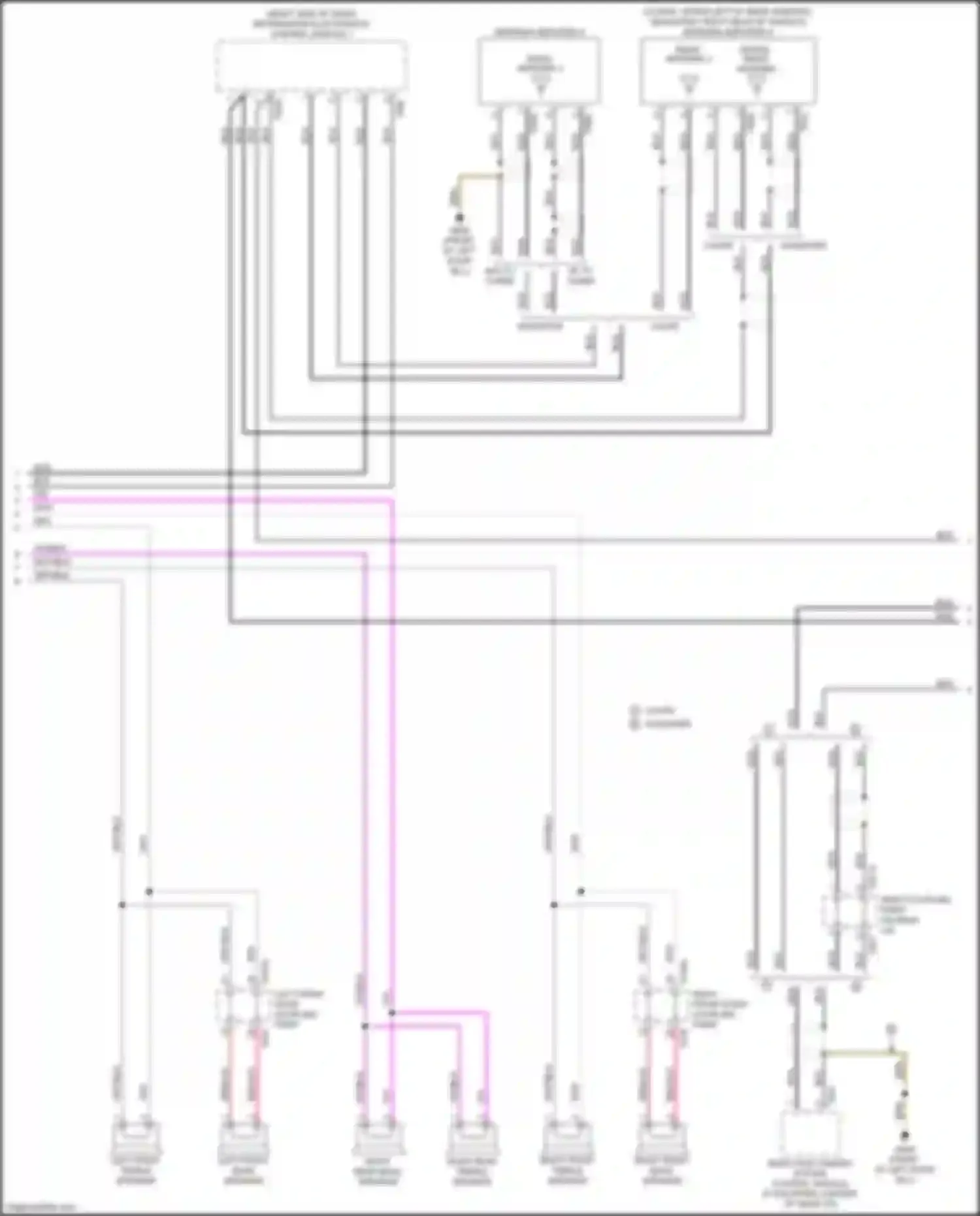 Wiring diagram left front treble speaker for Audi TTS 8S (2014-2018)