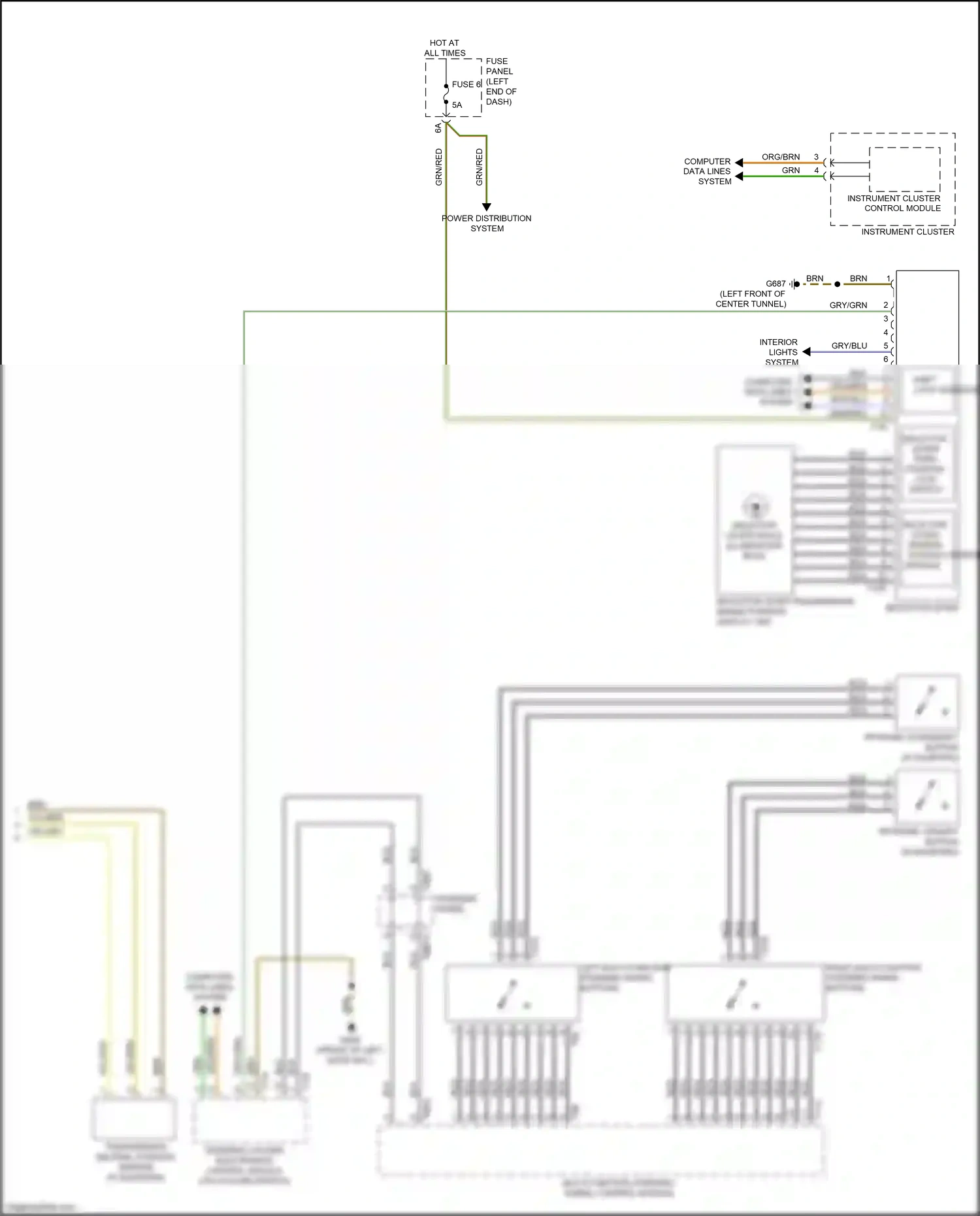 Wiring diagram selector lever scale illumination bulb for Audi TTS 8S (2014-2018) (1 of 1)