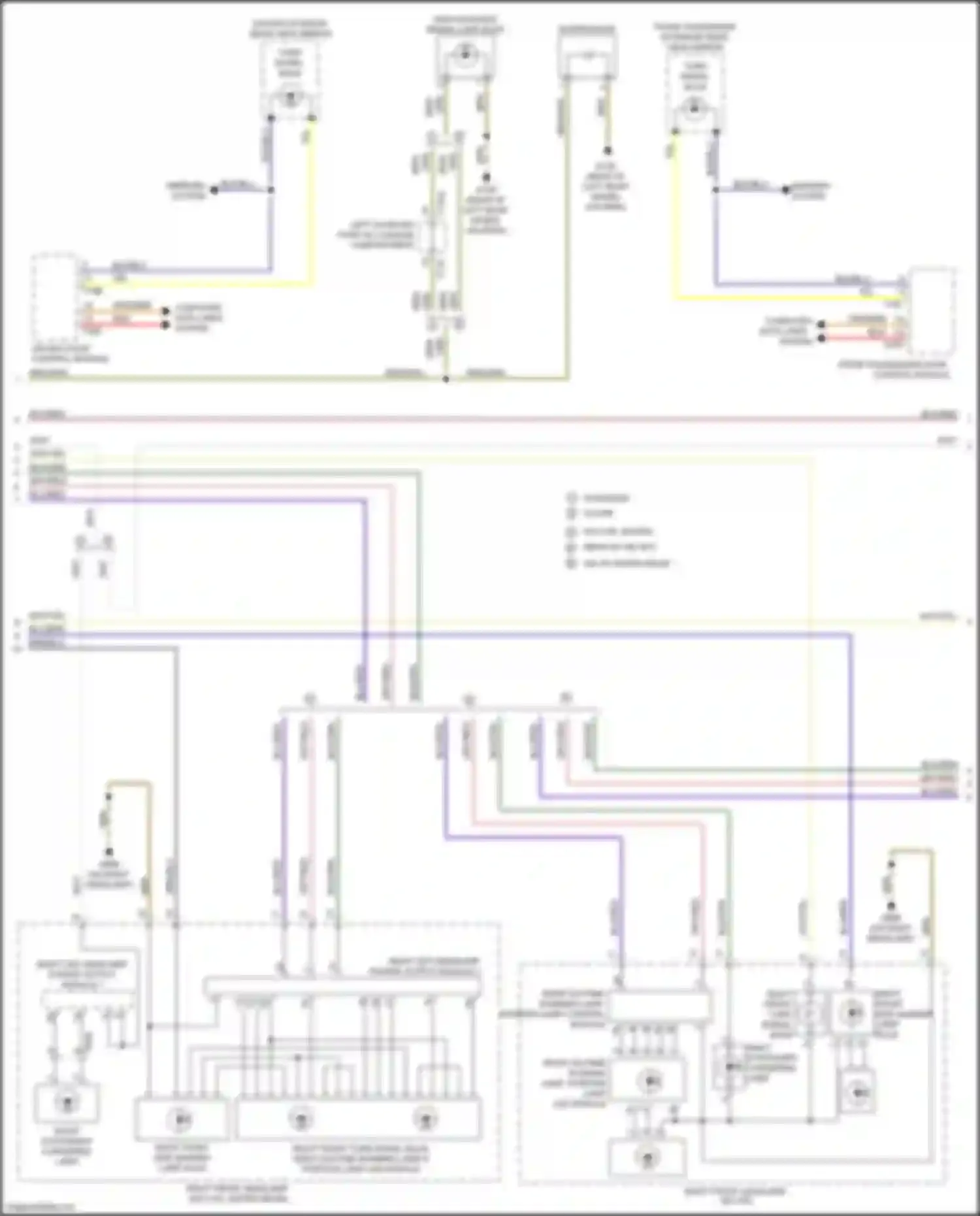 Wiring diagram right front turn signal bulb for Audi TTS 8S (2014-2018)