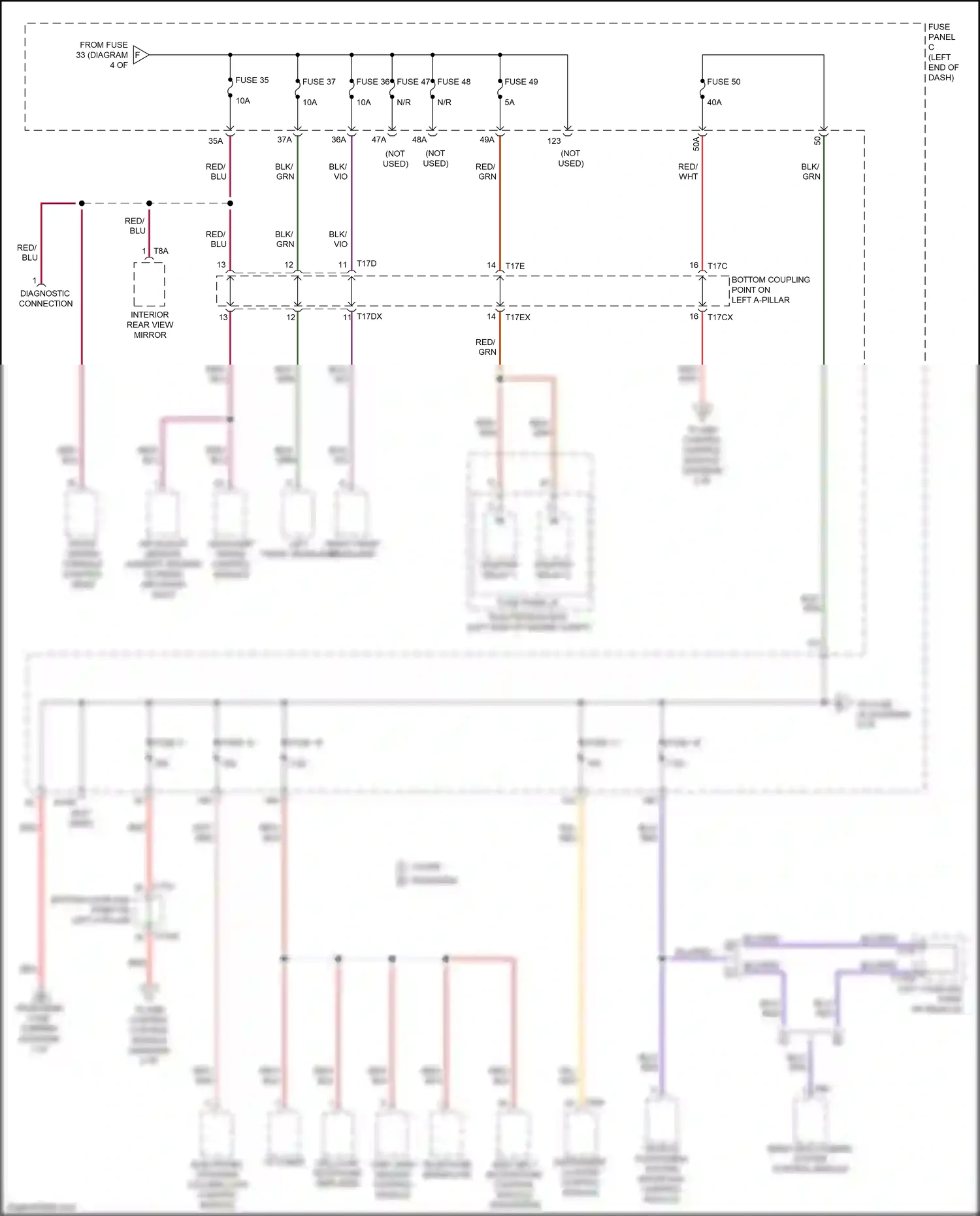 Wiring diagram telephone baseplate for Audi TTS 8S (2014-2018) (3 of 5)